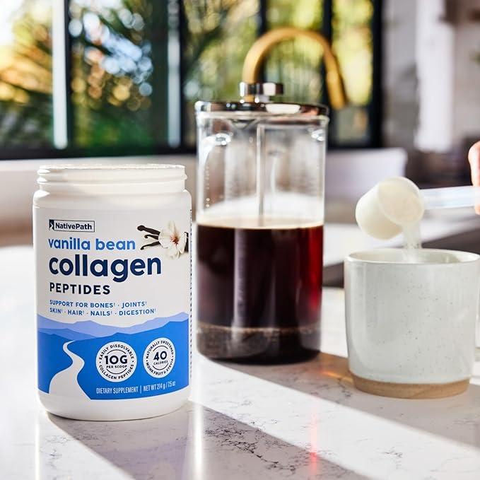 NativePath Collagen Peptides - Hydrolyzed Type 1 & 3 Collagen. Keto & Paleo  Grass-Fed Protein Powder for Hair, Skin, Nails, Bones, Joints, Digestion