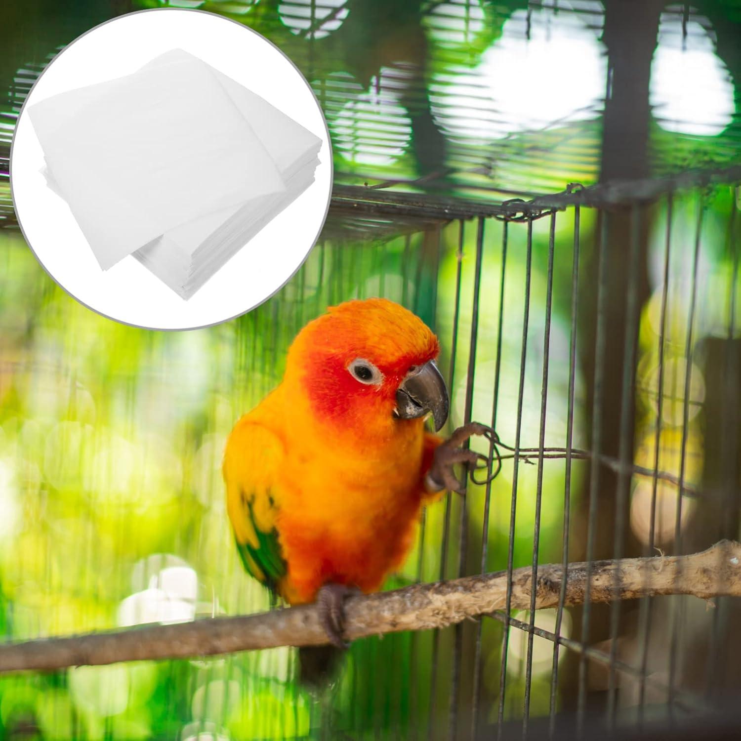 Picture of 300pcs PATKAW Disposable Bird Cage Liners - Large Parrot Cage Sheet for ...