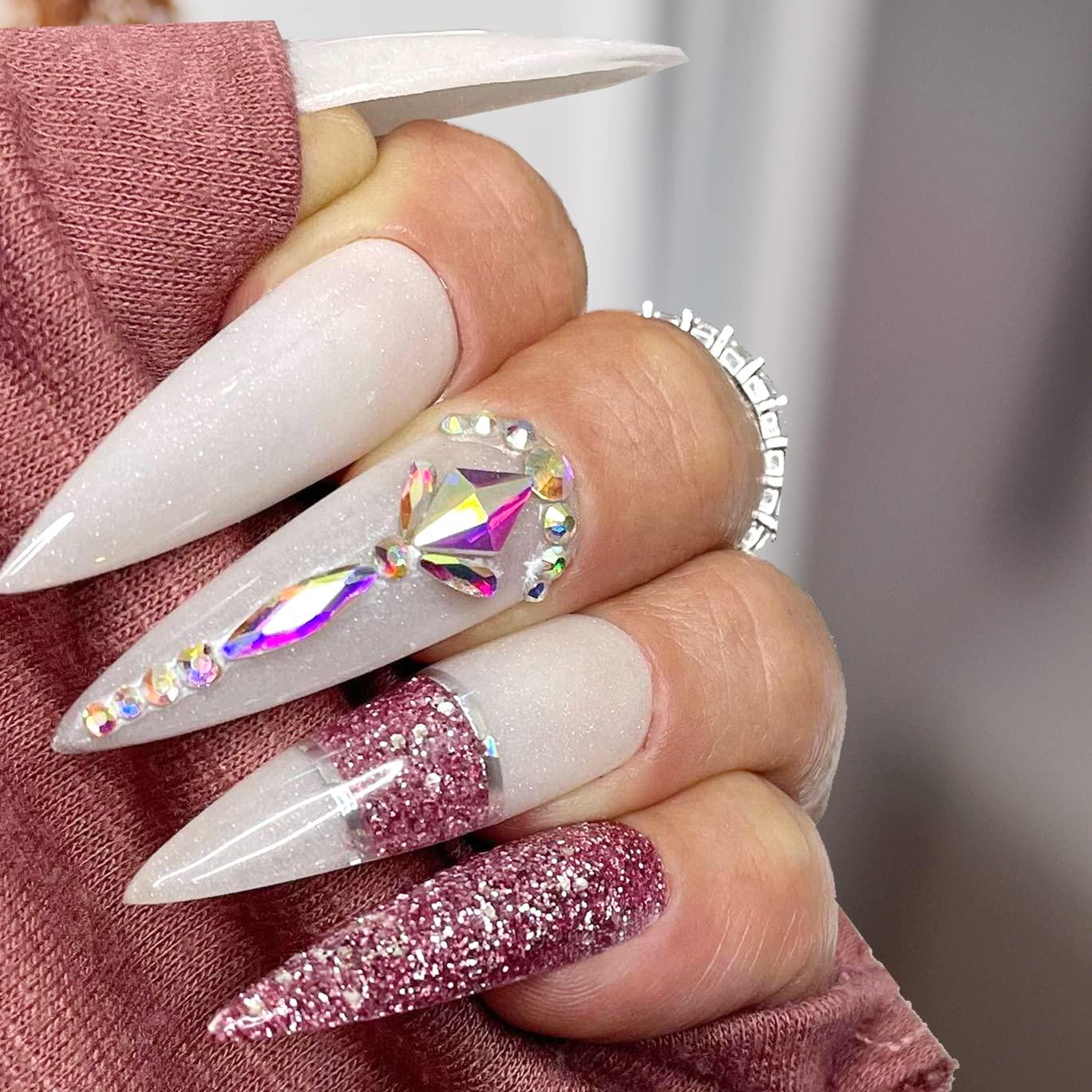 Glittery Dip Nails That Shine Bright