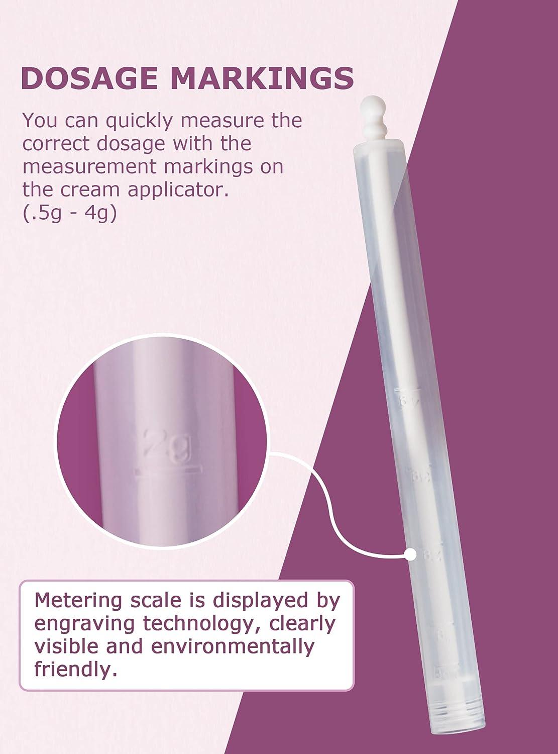 Nieteyrue Disposable Vaginal Cream Applicators Comfort Tip, Dosage