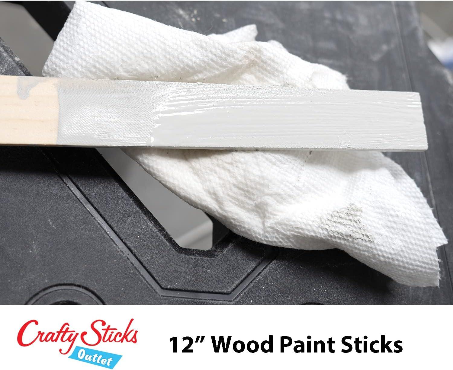 12 Inch Wood Paint Stir Sticks 10 Pack CraftySticks Garden Markers Mixing Sticks for Epoxy Resin