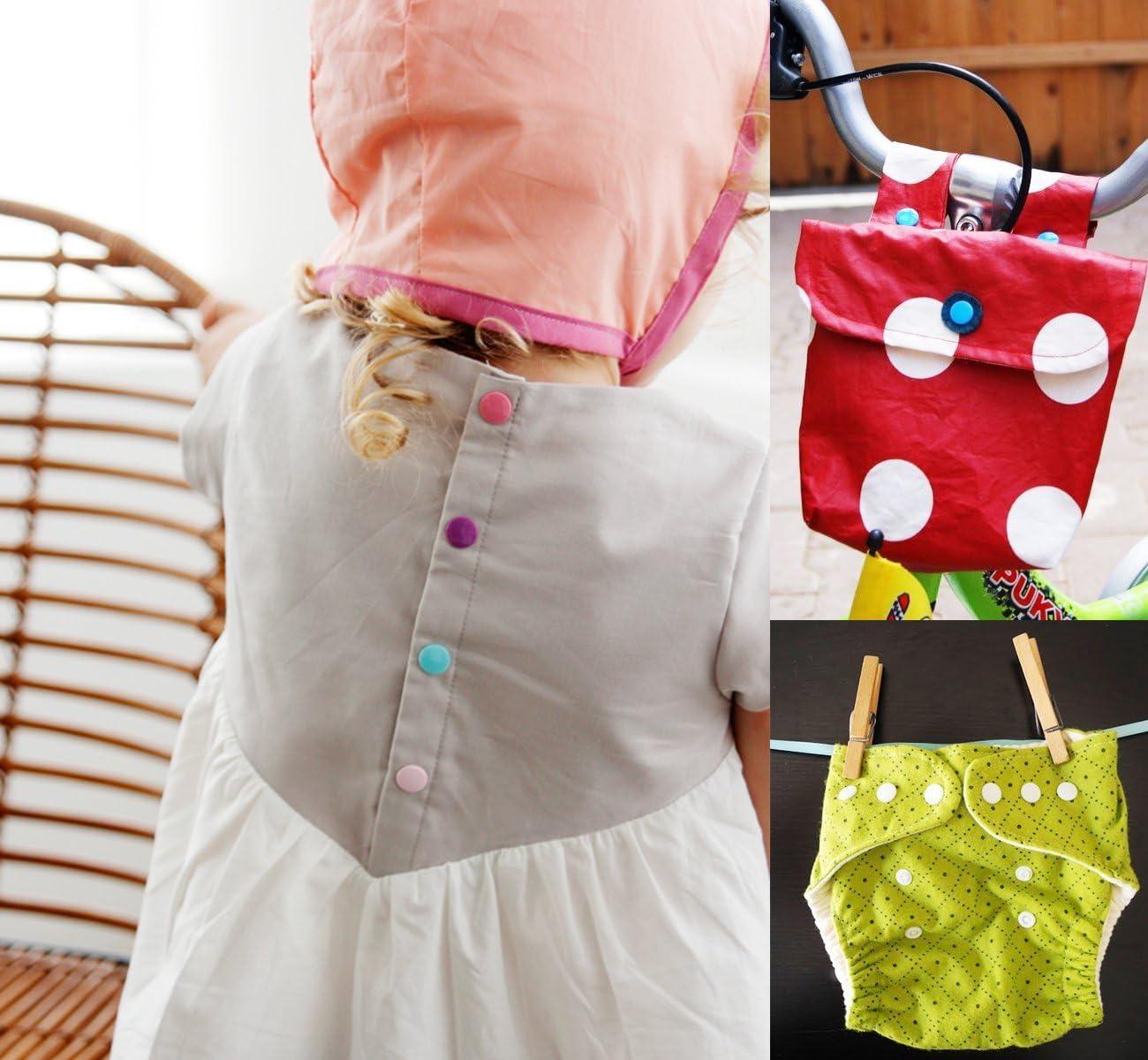 384 Set KAM Snaps Buttons + Pliers Starter Kit 24 Colors, Size 20 T5