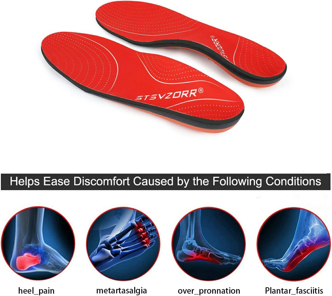 Orthotic Insoles Arch Support Full Length Inserts - Metatarsal Pinnacle  Plus for Flat Feet & Plantar Fasciitis - UK-10 (11.42 inches, Red) | Buy  Now with Express International Delivery | GoSupps.com