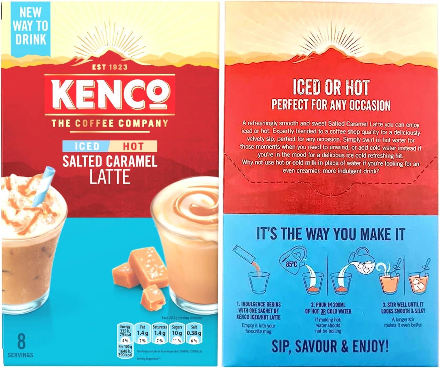 Coffee Multipack With 3x Kenco Salted Caramel Latte Iced/Hot Instant