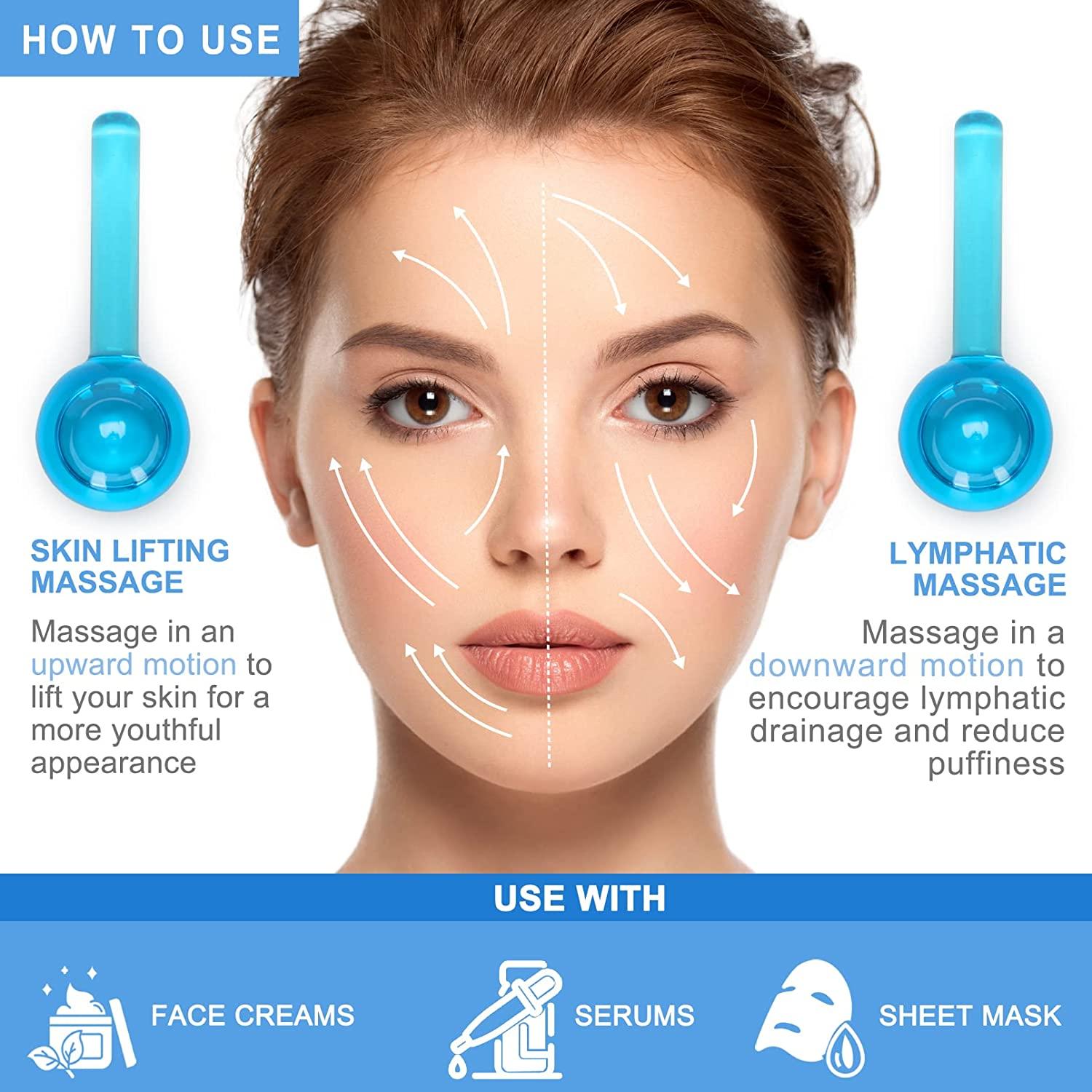 Cold Globes for Facials, Facial Tools Skin Care Tools, Ice Face Roller