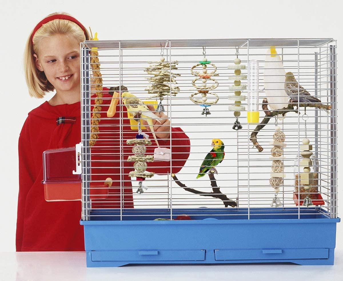 Bwogue 7 Packs Bird Parrot Toys Natural
