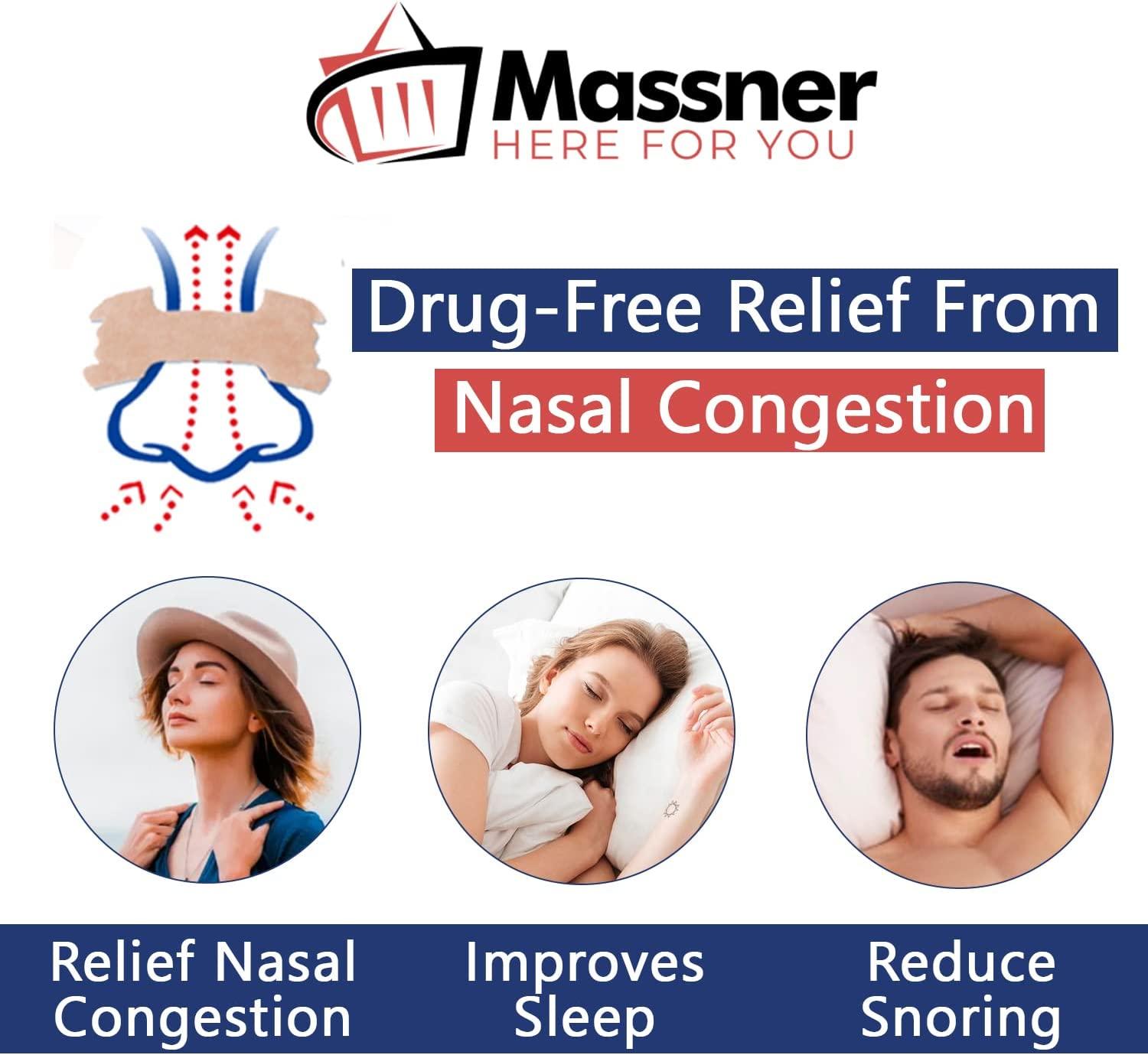 Massner Nasal Strips for Snoring Large 100 Pack, Extra Strength Anti