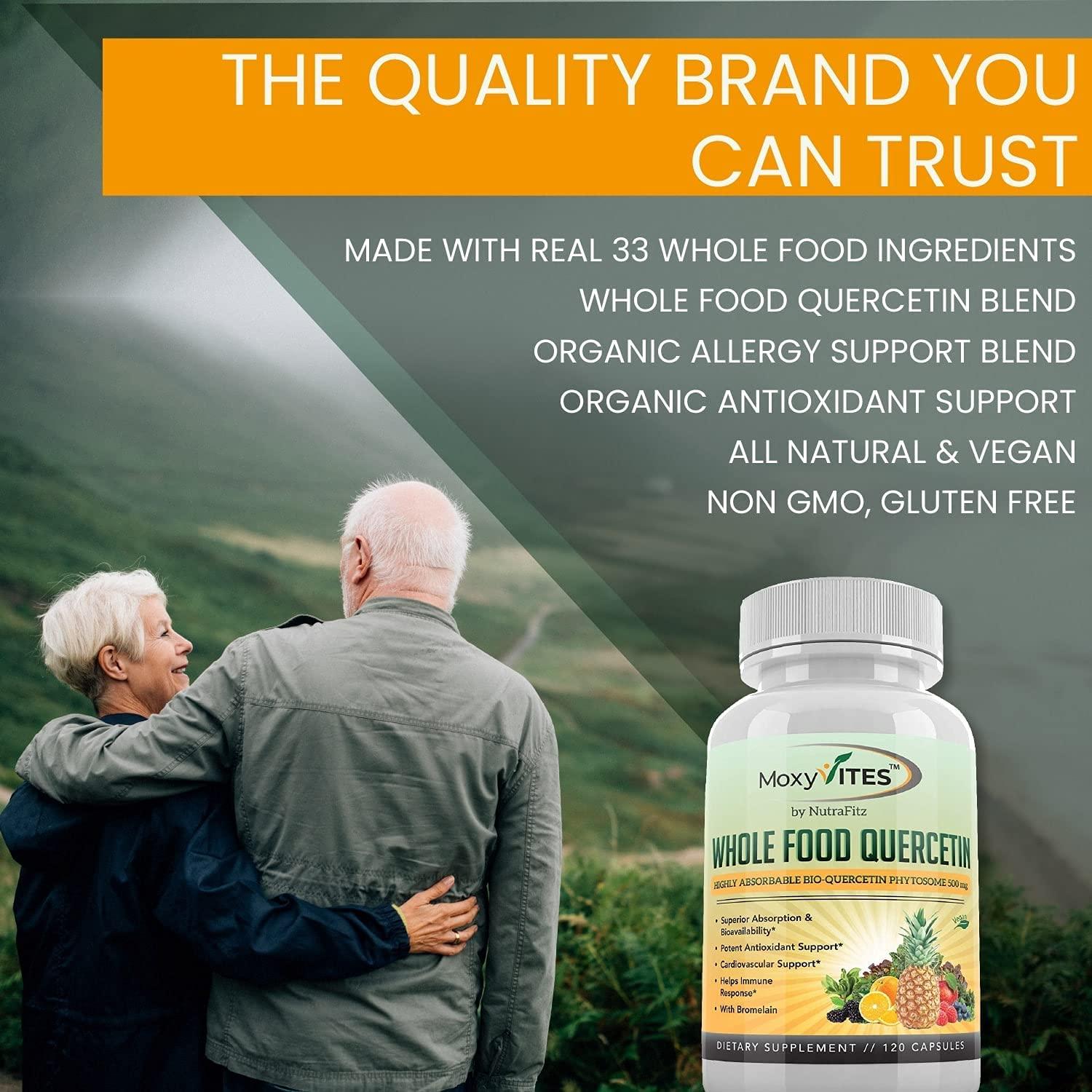 Quercetin 500mg with Bromelain Supplement, Bioactive Phytosome Complex