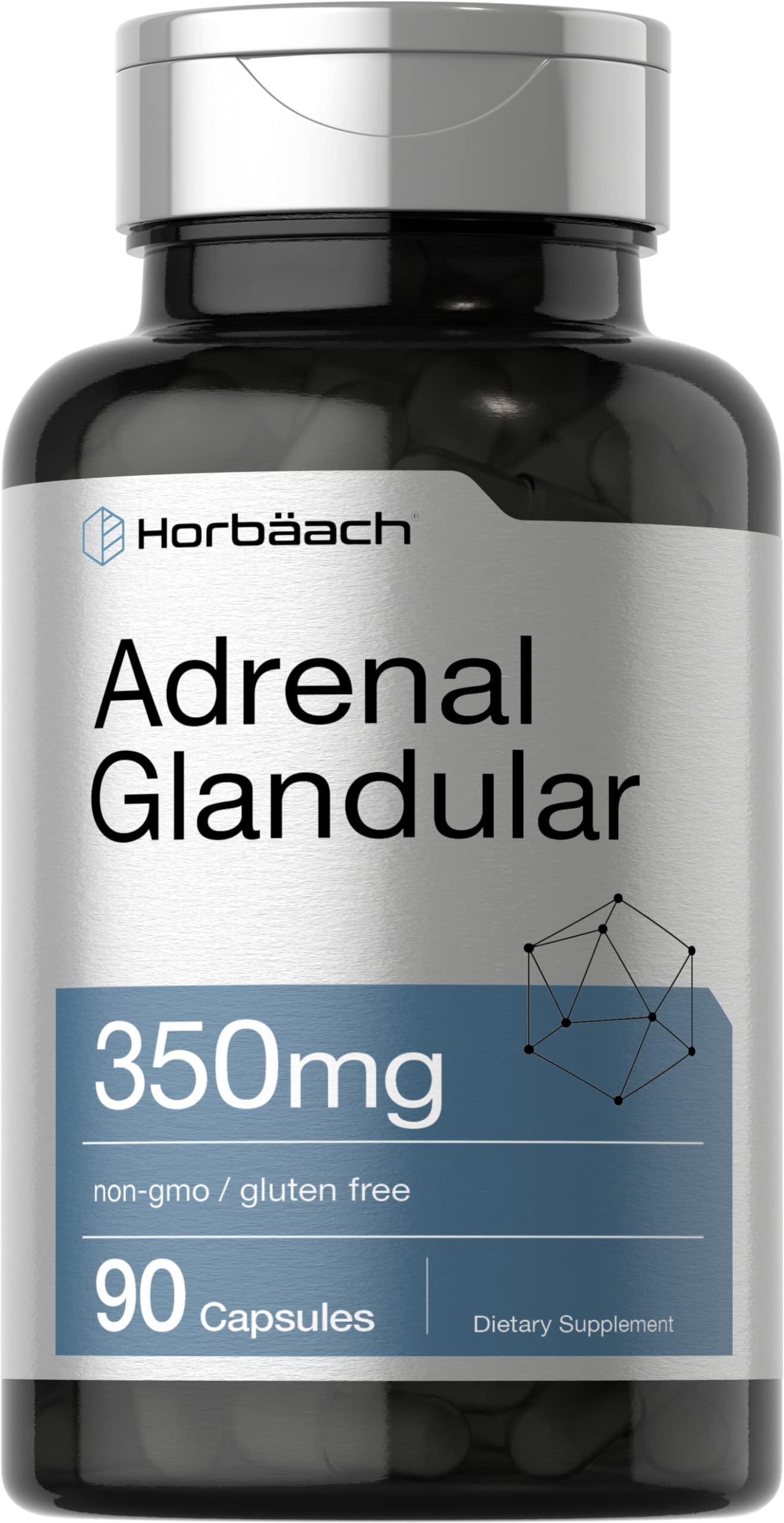 Raw Adrenal Glandular 350 mg 90 Capsules NonGMO, Gluten Free