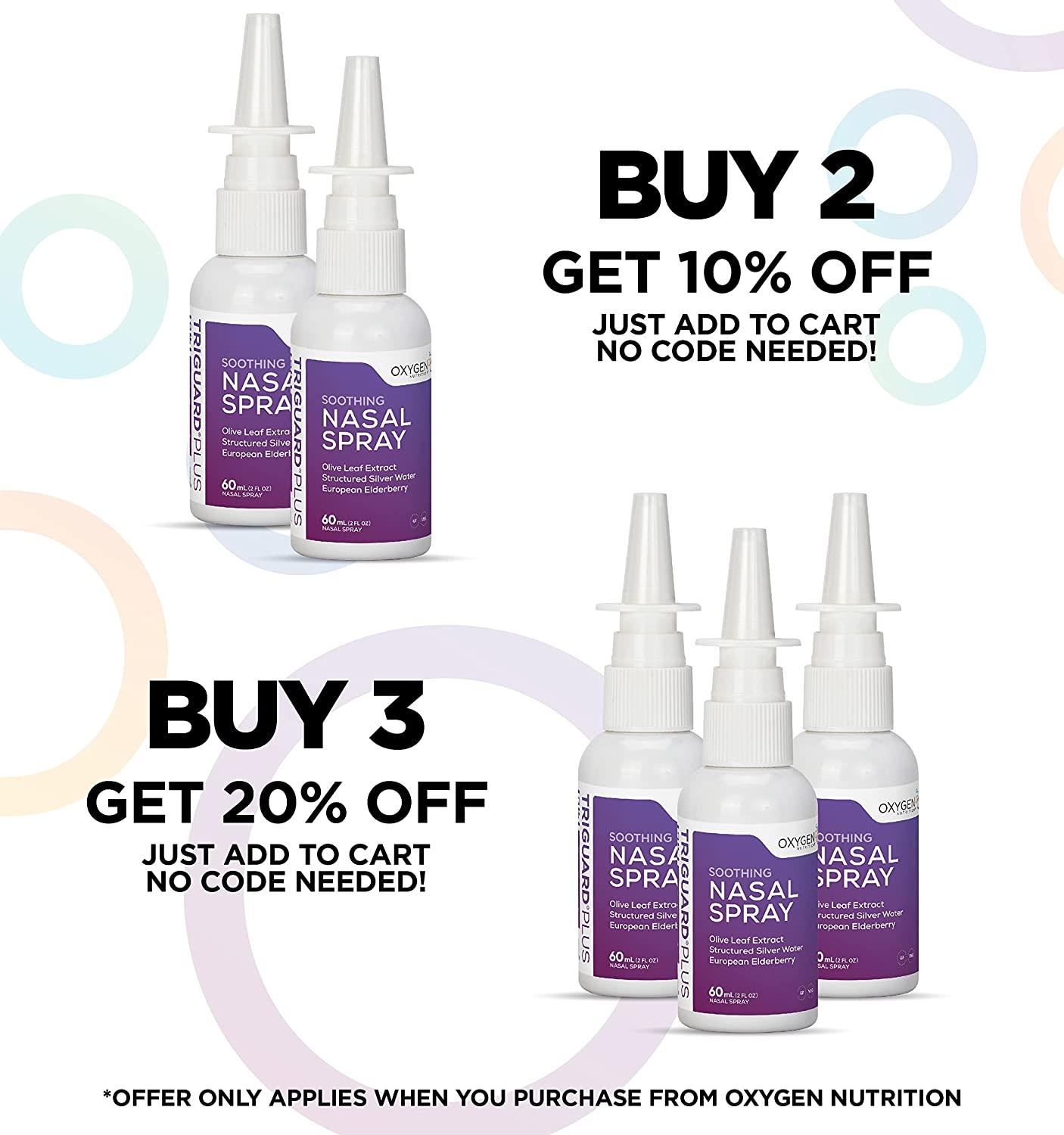 TriGuard Plus Colloidal Silver Nasal Spray with Olive Leaf Extract