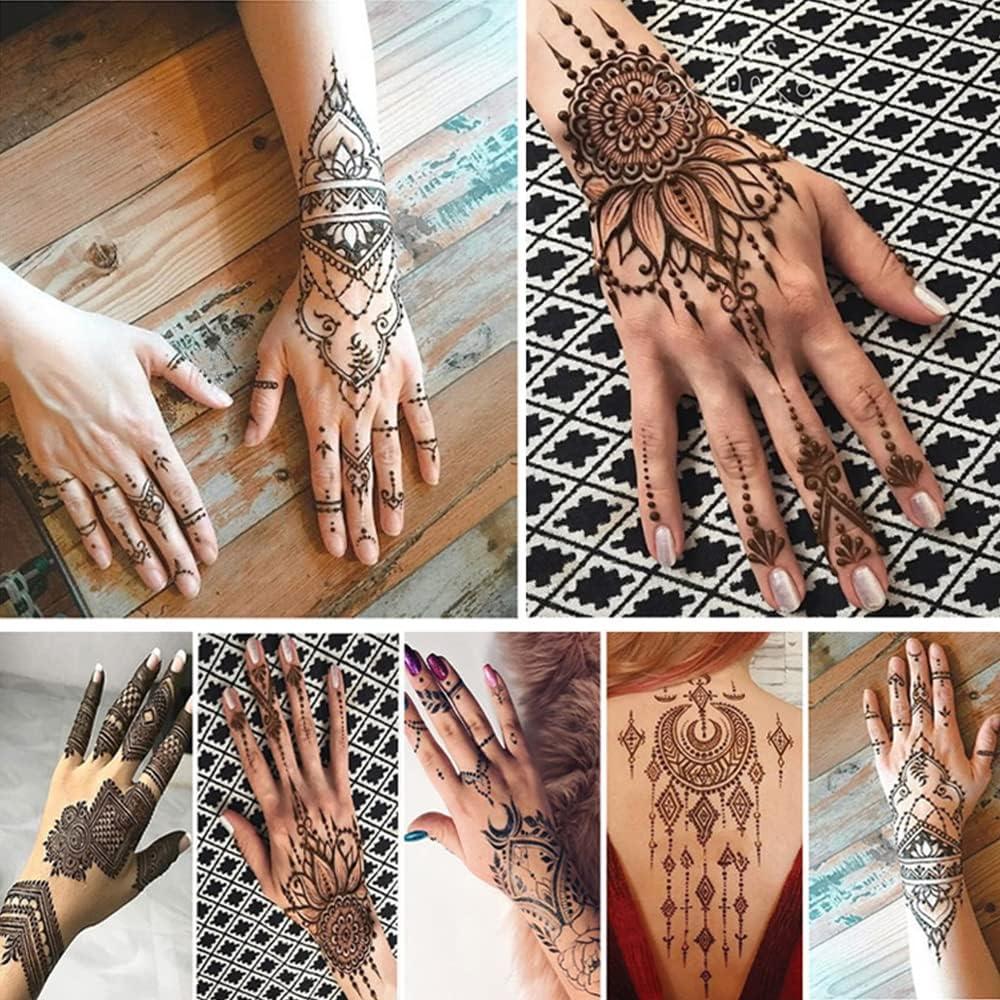 KICKWIX Henna Tattoo Stencil Women Girls Hand Finger Paint Temporary Tattoo  - Price in India, Buy KICKWIX Henna Tattoo Stencil Women Girls Hand Finger  Paint Temporary Tattoo Online In India, Reviews, Ratings