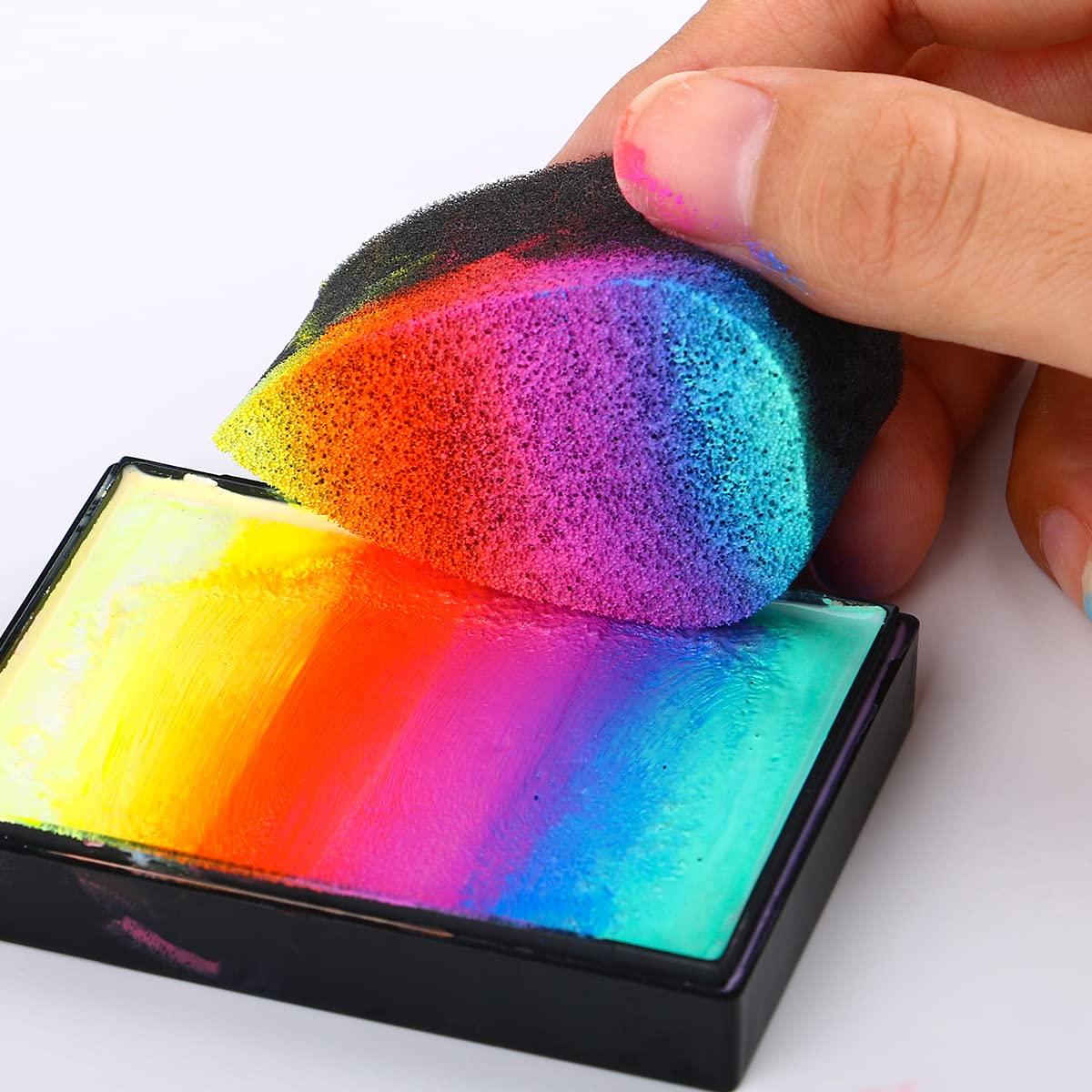 Bowitzki Petals Face Paint Sponges 10 Pieces for Body Paint and Art Work