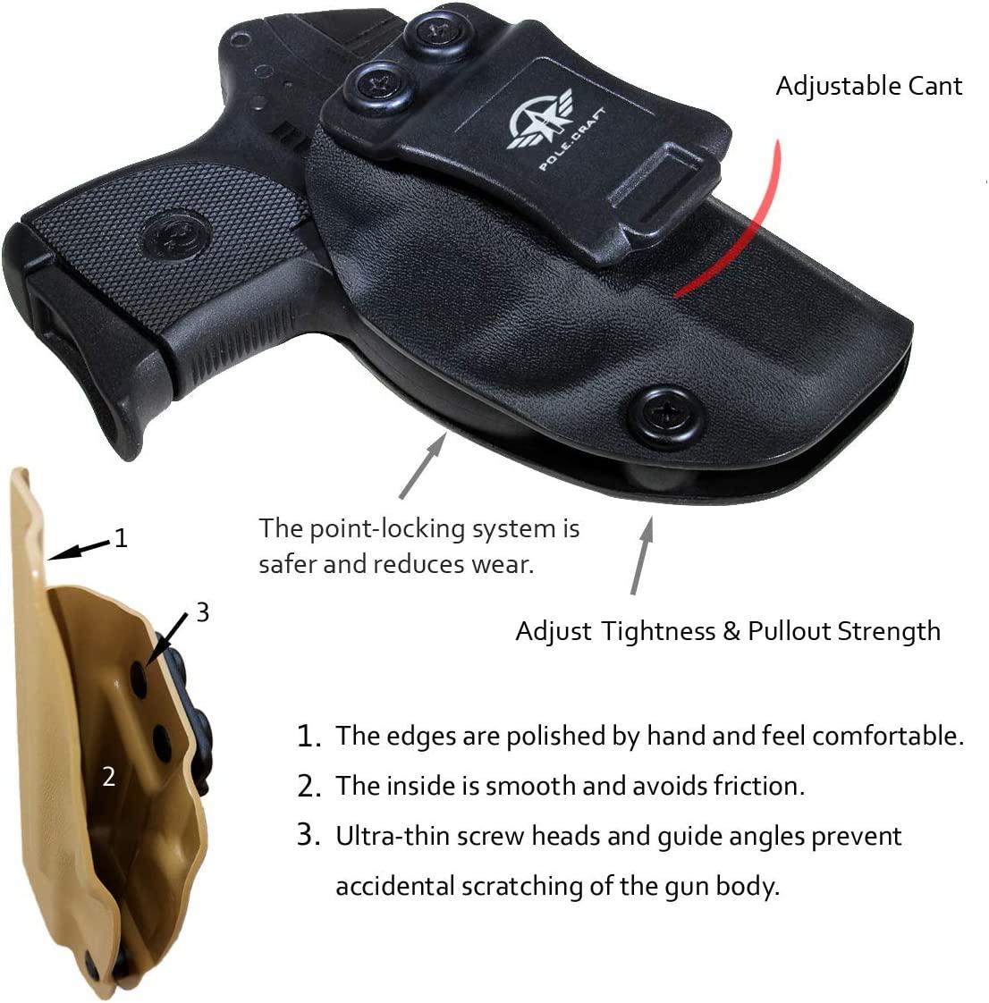 Ruger LCP 380 Holster IWB Kydex Holster Custom Fit: Ruger LCP 380