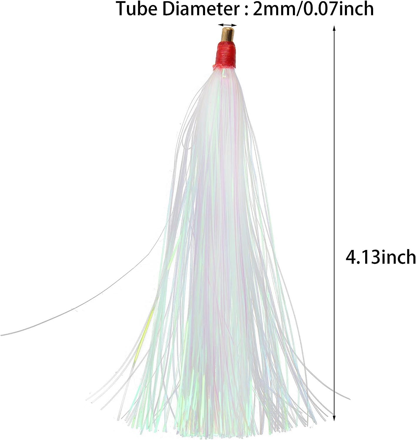 Fishing Teasers Tail 10PCS Bucktail Teasers Mylar Flash Teaser Tail