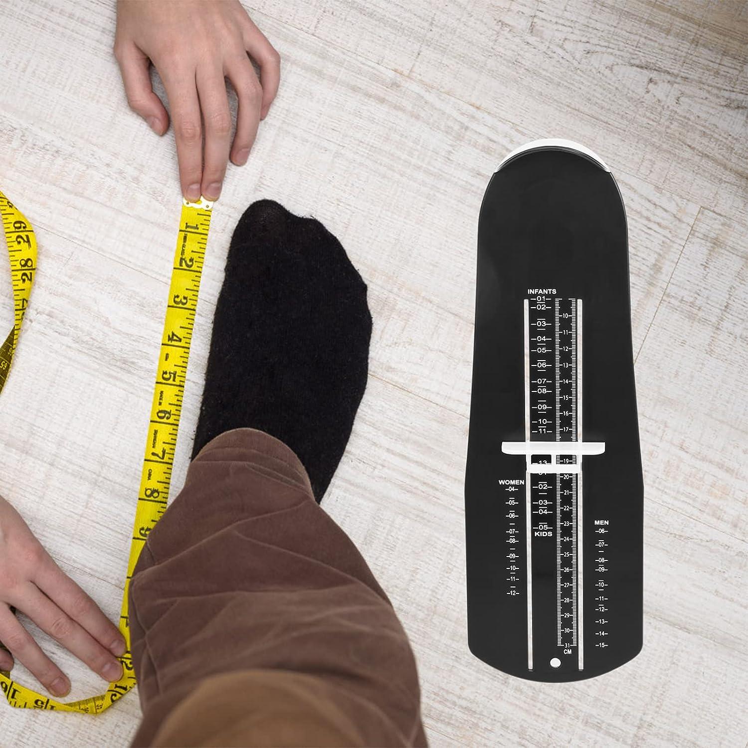 DOITOOL 2pcs Shoe Measurement Ruler Feet Size Measurer for Adult Kids Plastic Foot Measuring