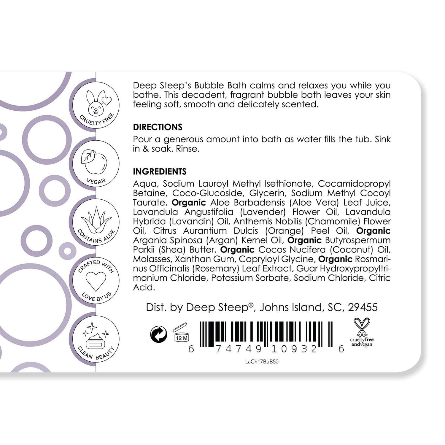 Deep Steep Bubble Bath, Lavender Chamomile, 17 Ounces 17 Fl Oz (Pack of 1)