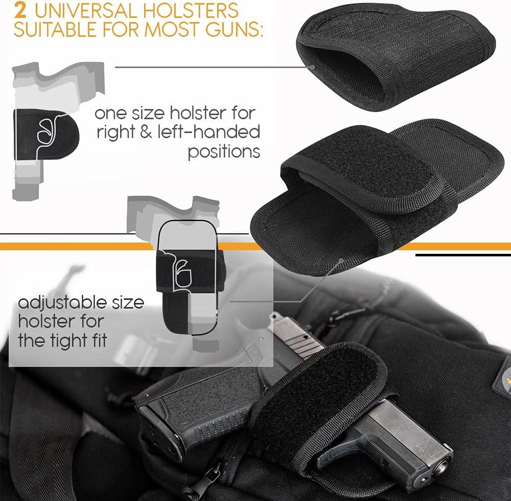  M-Tac Universal Gun Holster for Concealed Carry CCW Holster -  Handgun Storage - Pistol Concealed Carry Holster for Men and Women (Black)  : Sports & Outdoors
