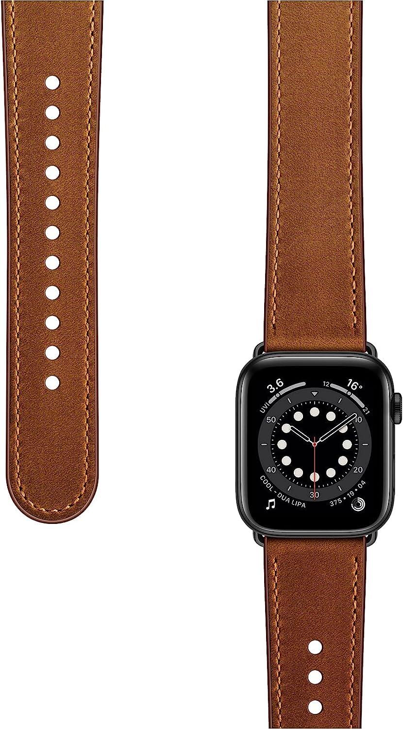 Retro Leather Strap For Apple watch band 44mm 40mm 42mm 38mm wrist