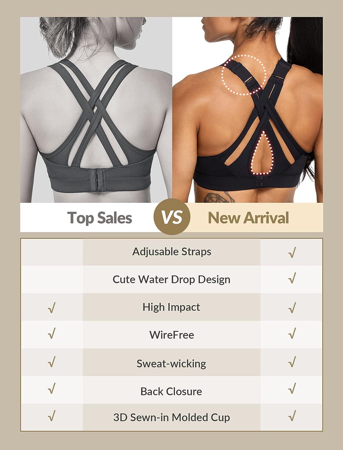 Criss Cross Breathable High Impact Sports Bra Wire Free Sports