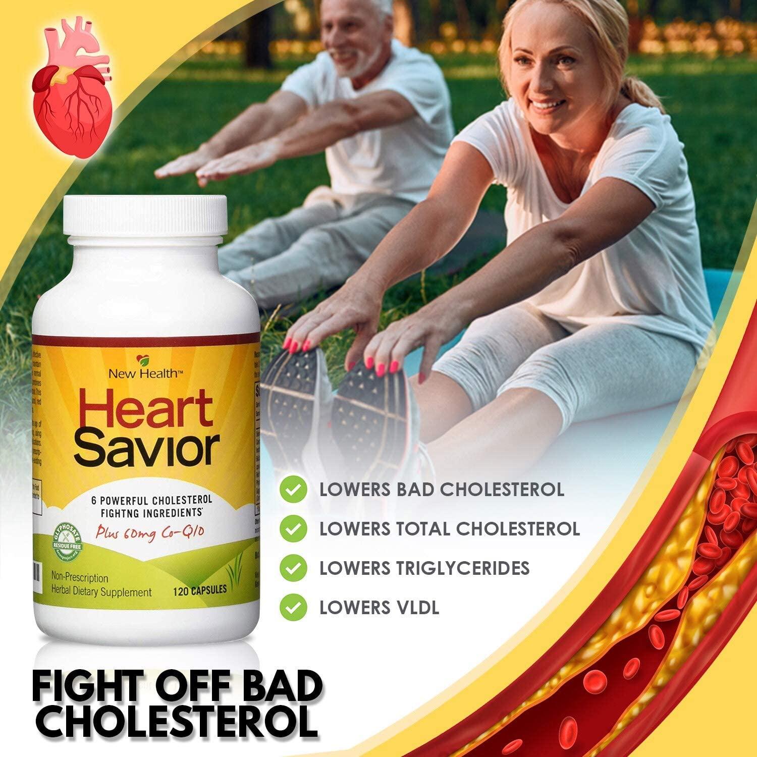 New Health HeartSavior Lower Cholesterol and Heart Health Supplement