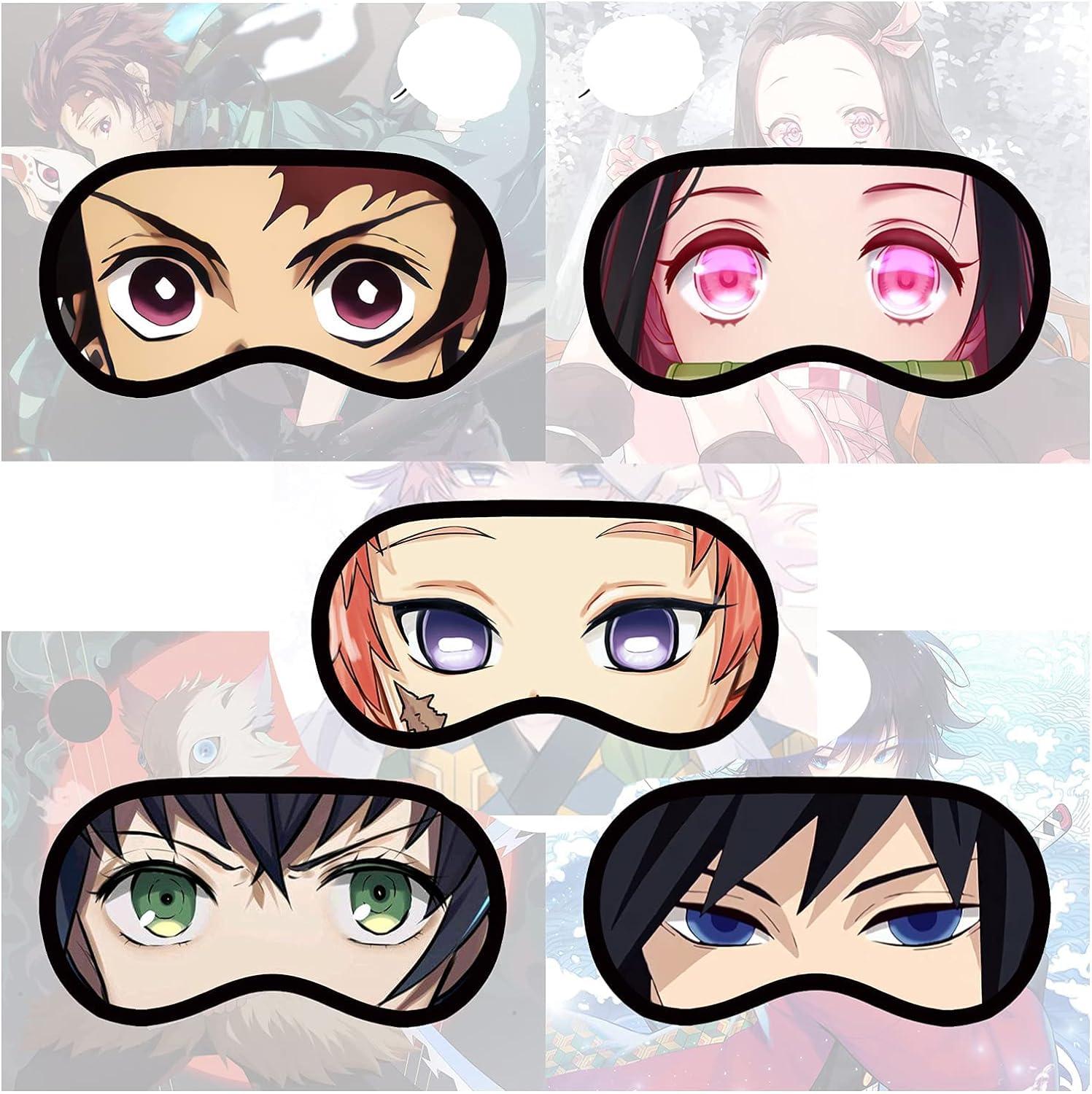 5 Pack Anime Eye Mask for Anime Fans Party Decorations Eye Mask for