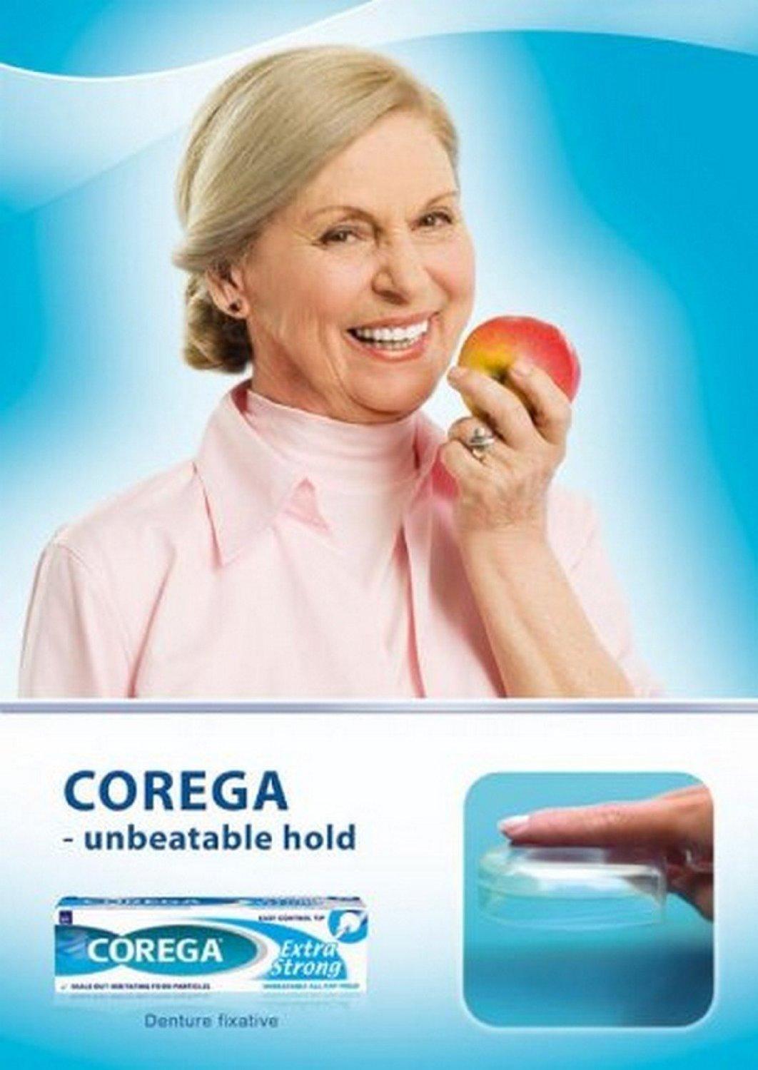 Corega Extra Strong Denture Adhesive Cream 40g LongLasting Hold