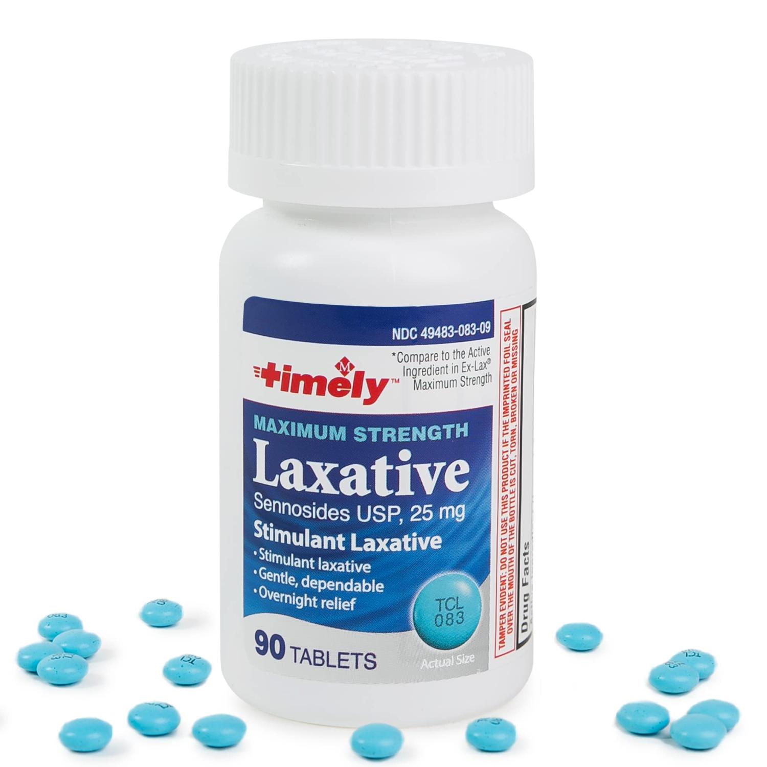 Max Lax 90 Maximum Strength Laxatives 25mg Sennosides Constipation
