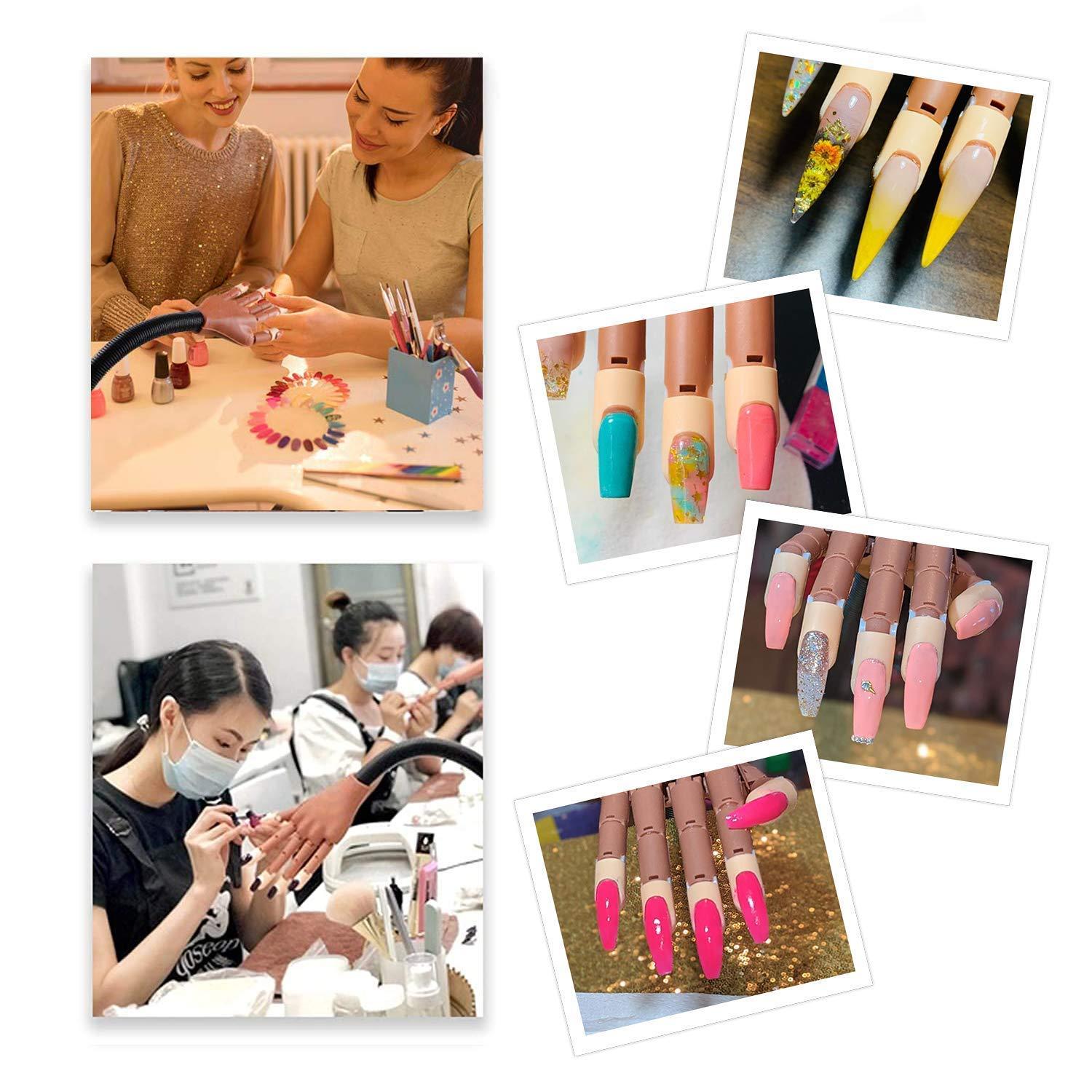 Nail Trainning Practice Hand for Acrylic NailFlexible Nail Training