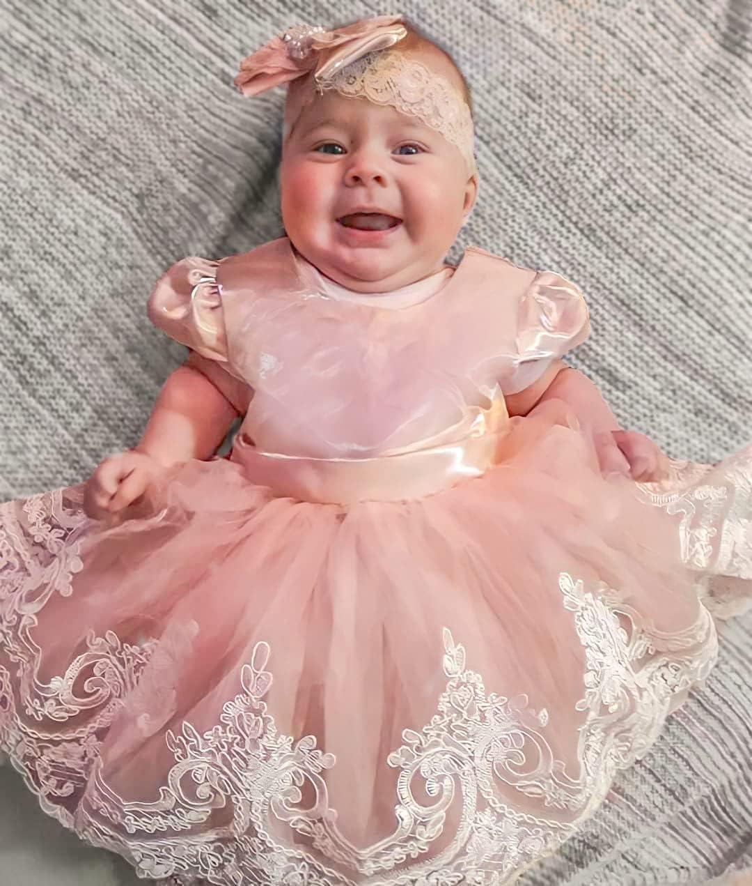 Pink Dress Fancy Dresses For Newborn Baby Girl Pink Newborn Baby