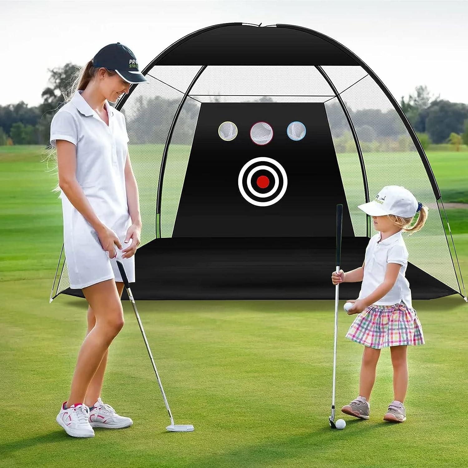 10x7ft Heavy Duty Golf Practice Net with Target and Carry Bag Ideal for Backyard & Indoor