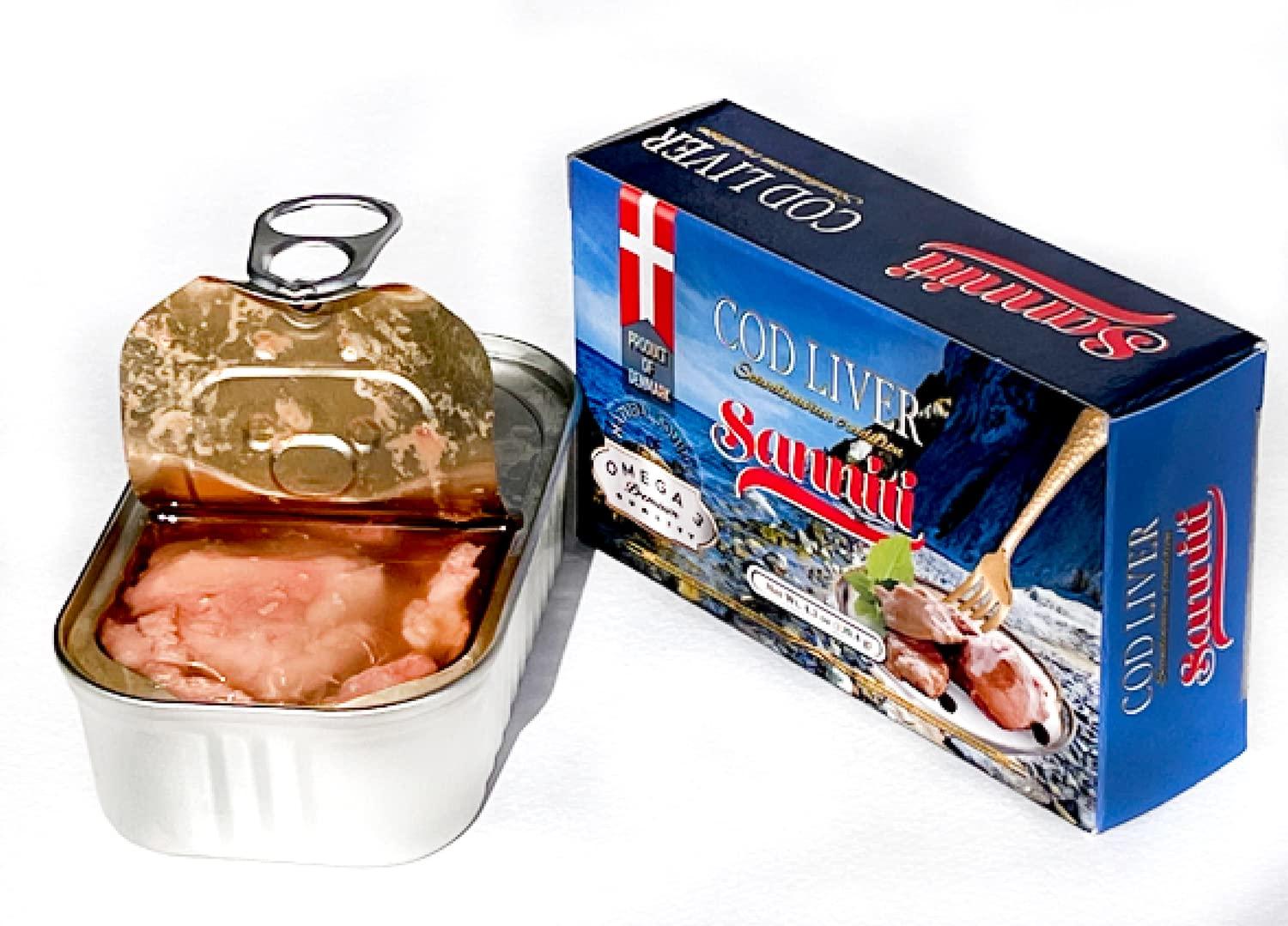 Sanniti Cod Liver Scandinavian Edition 4.3 oz - Pack of 12 | Premium ...
