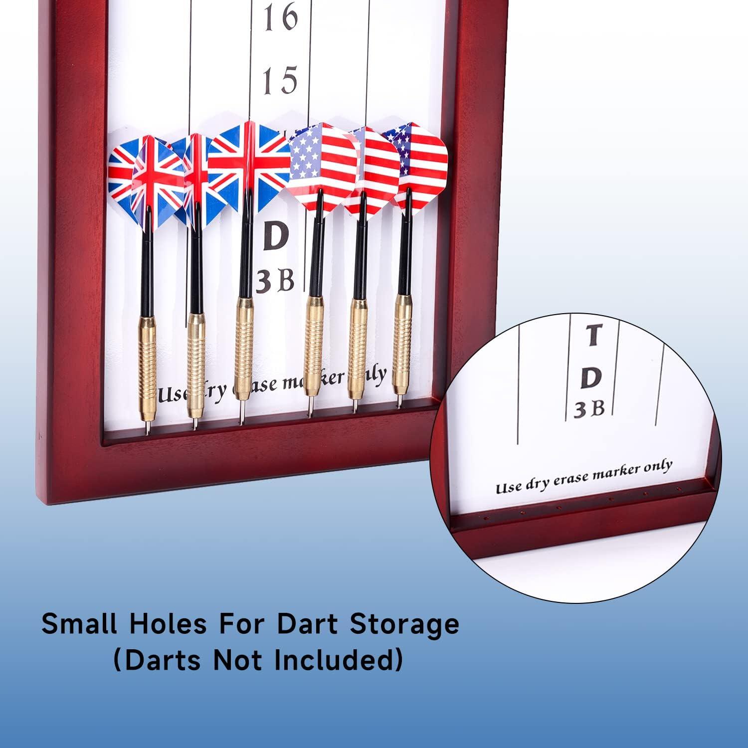 GSE DryErase Dart Scoreboard for Dart Board Cricket & 01 Games Out