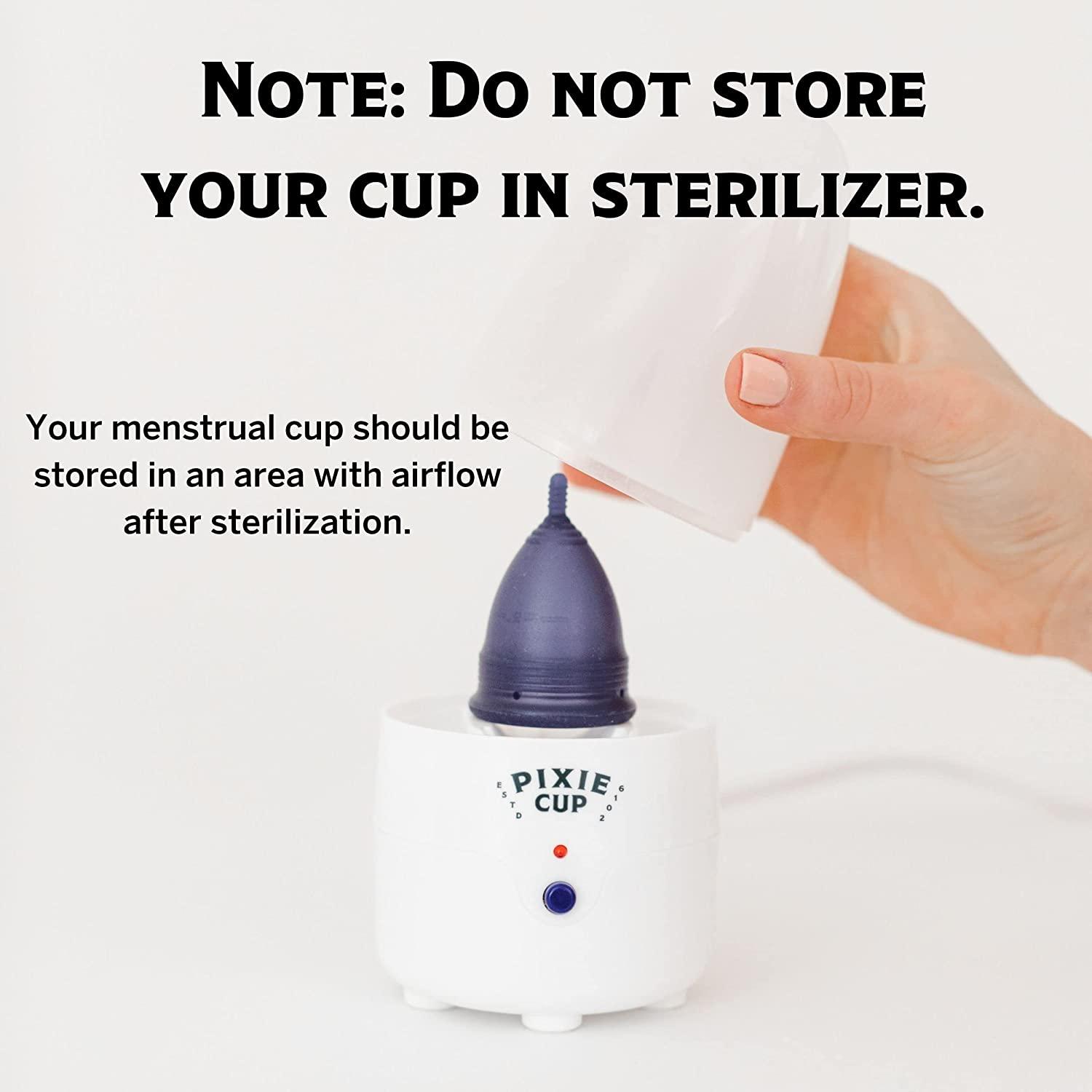 Pixie Menstrual Cup Steamer Sterilizer Cleaner Wash Your Cup + Kill 99.9 of Germs with