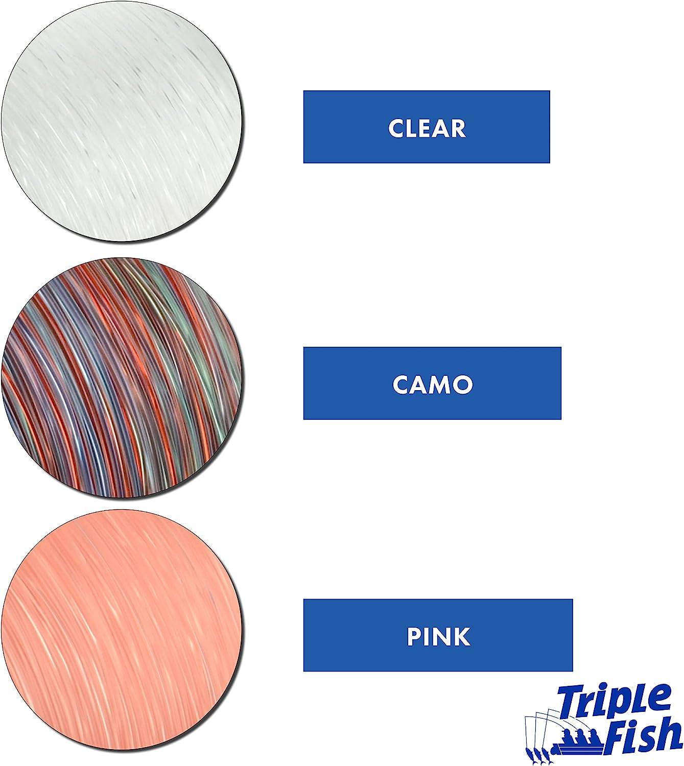 Triple Fish Monofilament Fishing Line - Strong Clear Pink Camo