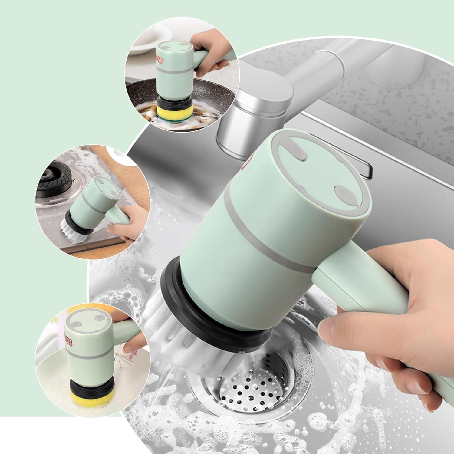 Dish Buddy Electric Scrubber, 360° Rotating Multifunctional Wireless