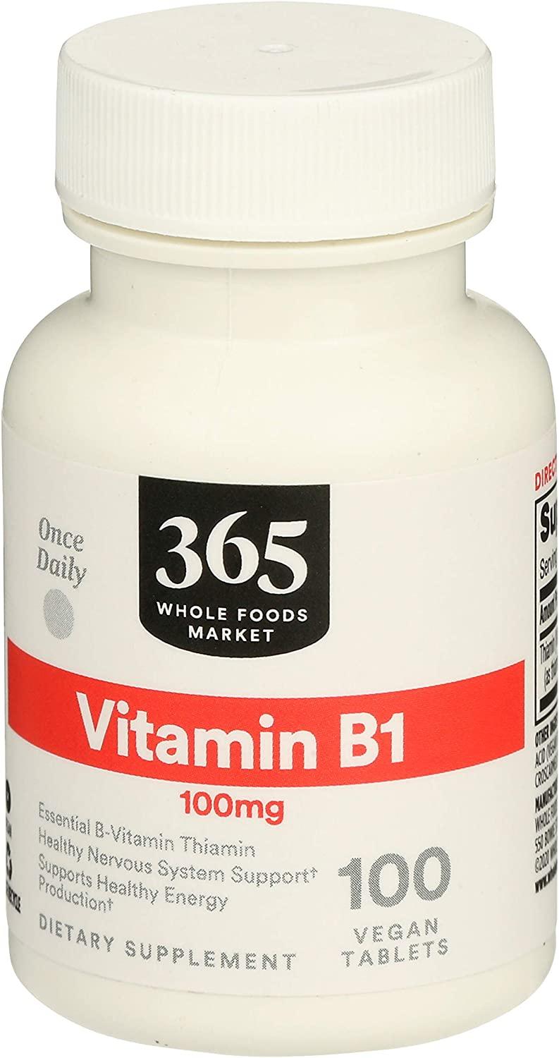 365 by Whole Foods Market Vitamin B1 100mg 100 Tablets