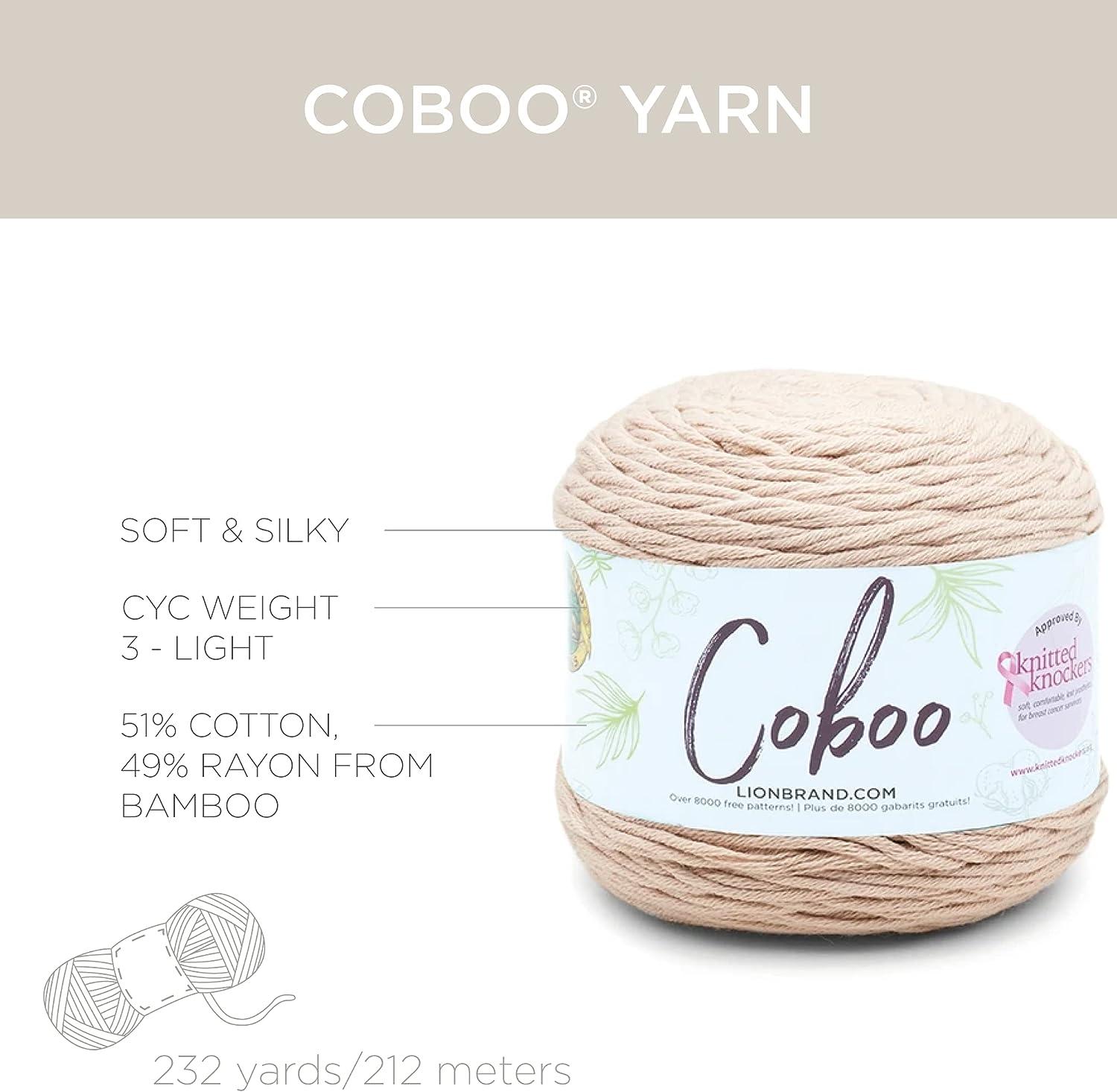 3 Pack) Lion Brand Yarn Coboo Bamboo Yarn Taupe 3 Pack Taupe