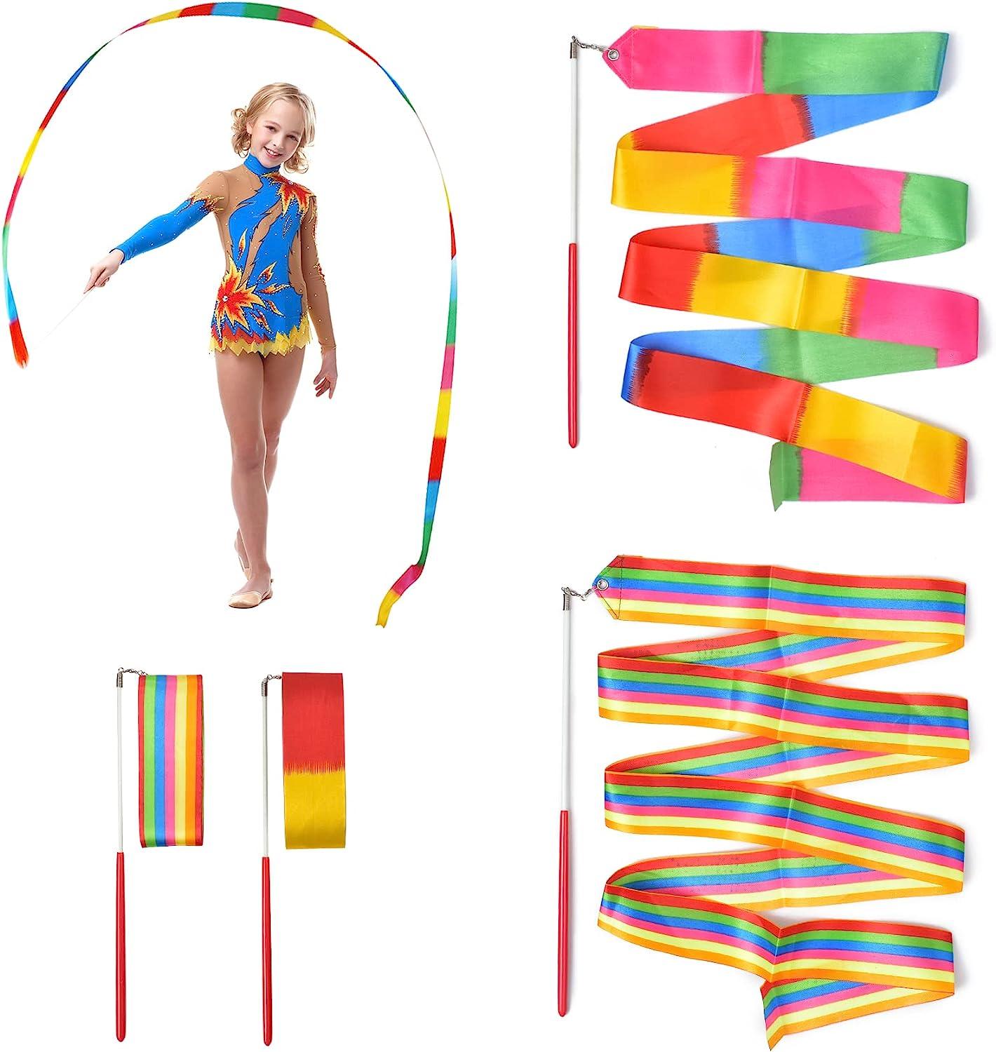 huianer Dance Ribbons Gymnastics Ribbon Streamers Ribbon Dancer Wand