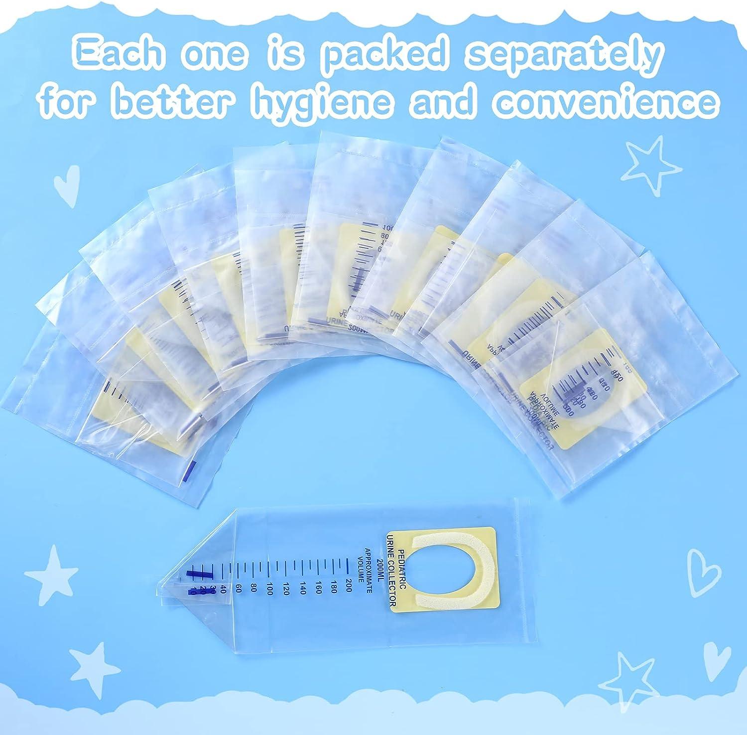 20 Pcs Pediatric Urine Bag Collectors Clear Urine Catcher Pouch