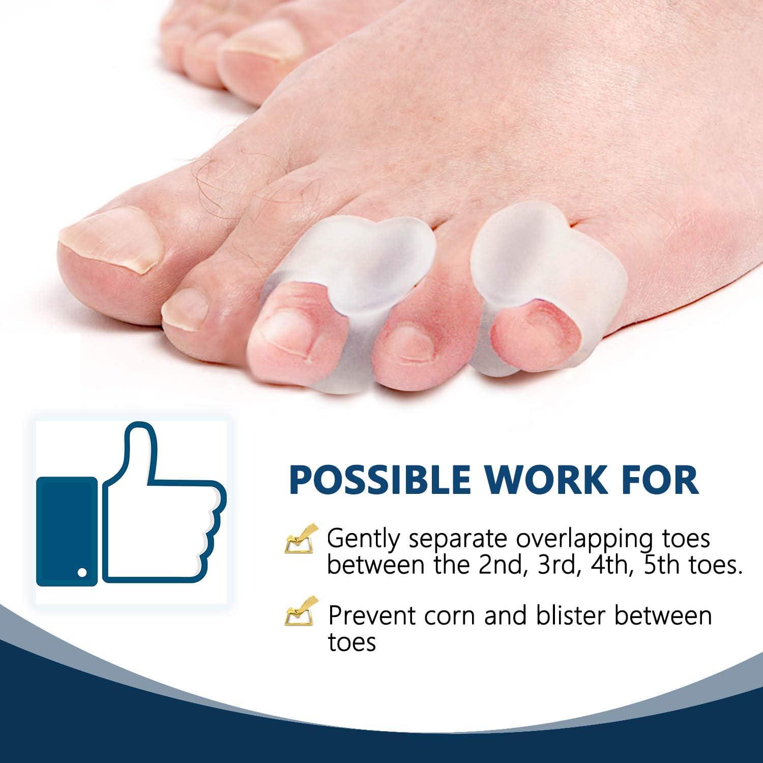 JKcare Pinky Toe Separators (Single Loop) Little Toe Spacers