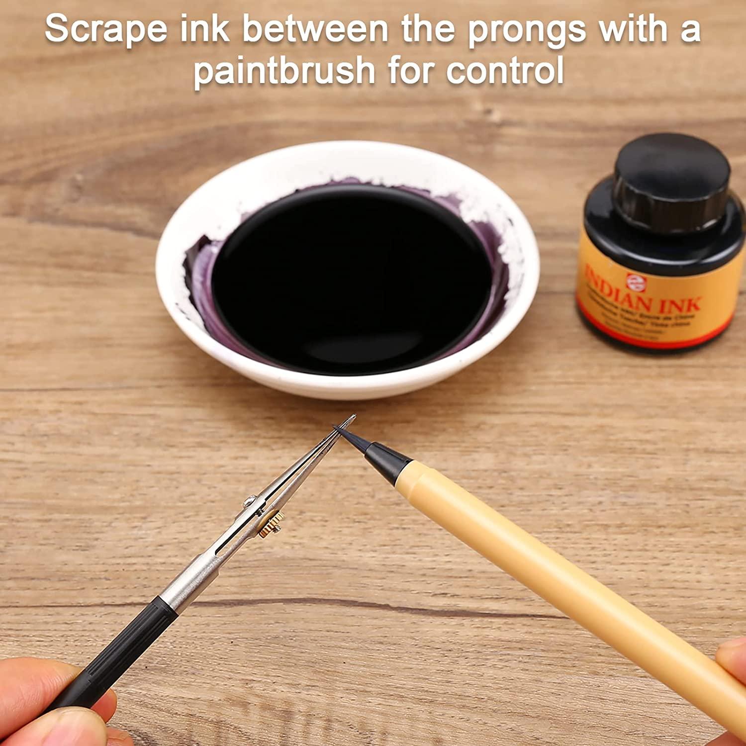 LOONENG Ruling Pen for Masking Fluid - Ideal for Cartography ...