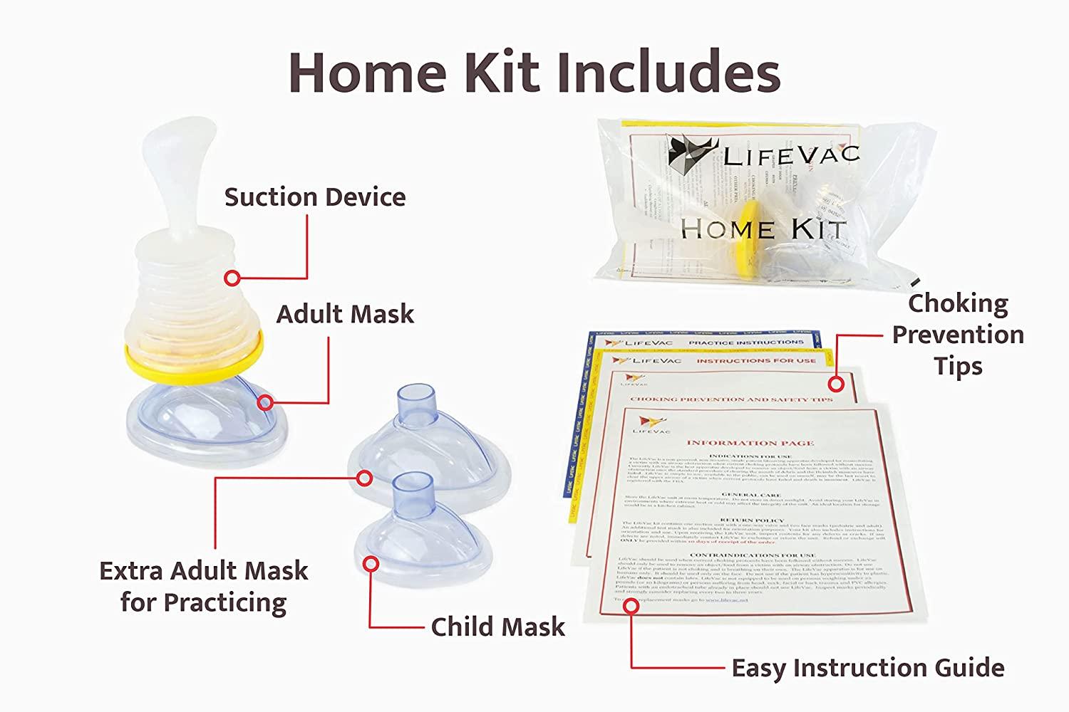 LifeVac Home and Travel Combo Kits - Choking Rescue Device