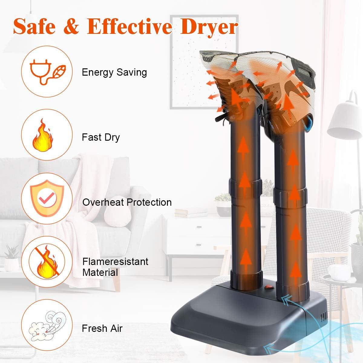 COSTWAY Boot Dryer, Electric Shoe Dryer and Warmer with Heat Blower