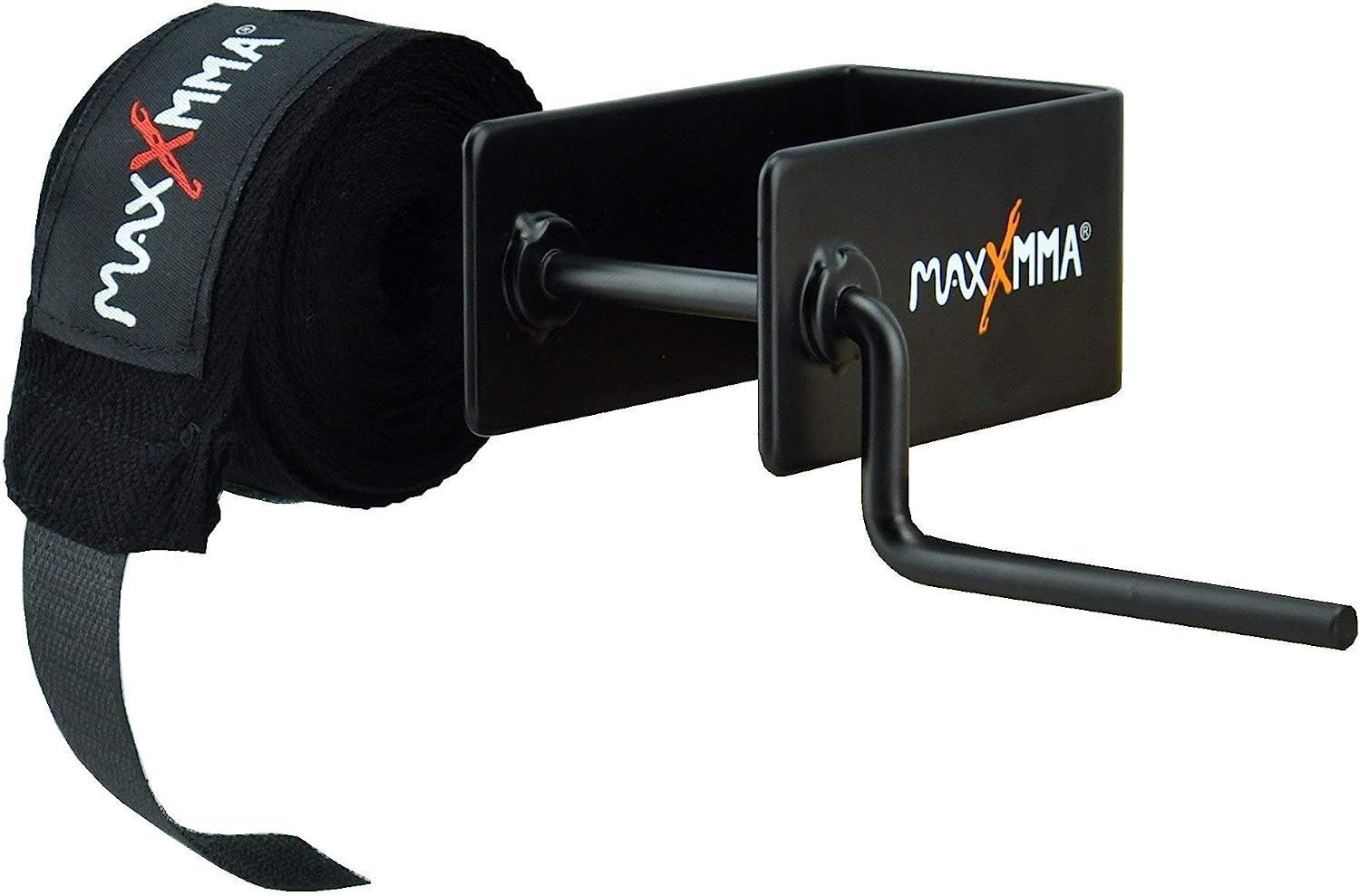 MaxxMMA Mounted Metal Hand Wrap Roller fits All Lengths Boxing and MMA