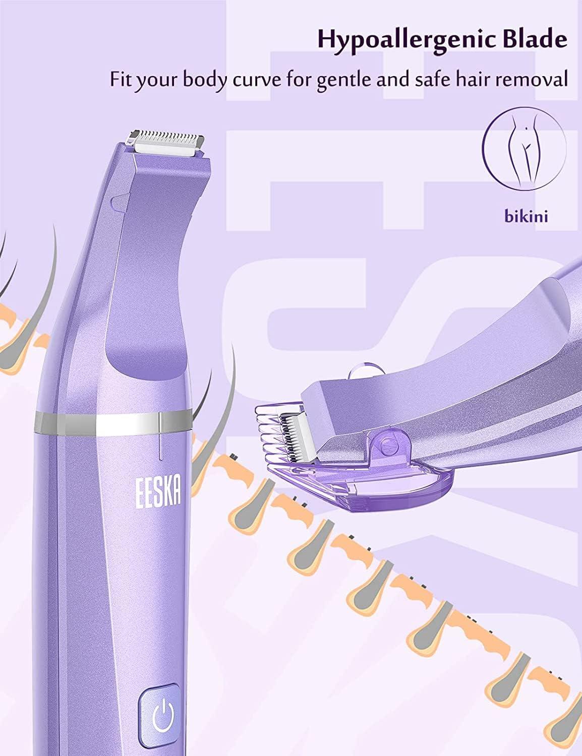 Women's Bikini Trimmer & Electric Shaver for Smooth & Close Shave Ideal for Bikini Area, Pubic