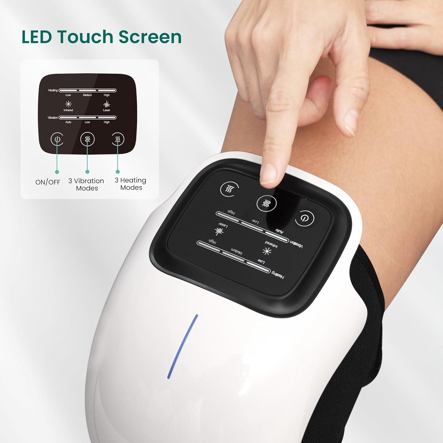 short strap garter belt Snailax Cordless Knee Massager with Heat | Heating Pad for Knee Pain Relief  | 3 Vibration Modes & Heated Knee Brace | Perfect Gifts for Men & Women