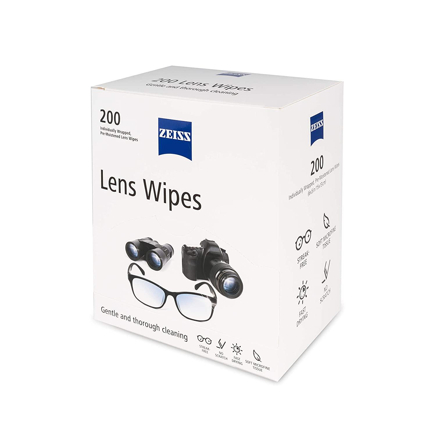 ZEISS PreMoistened Lens Cleaning Wipes 200 Count Pack of 1
