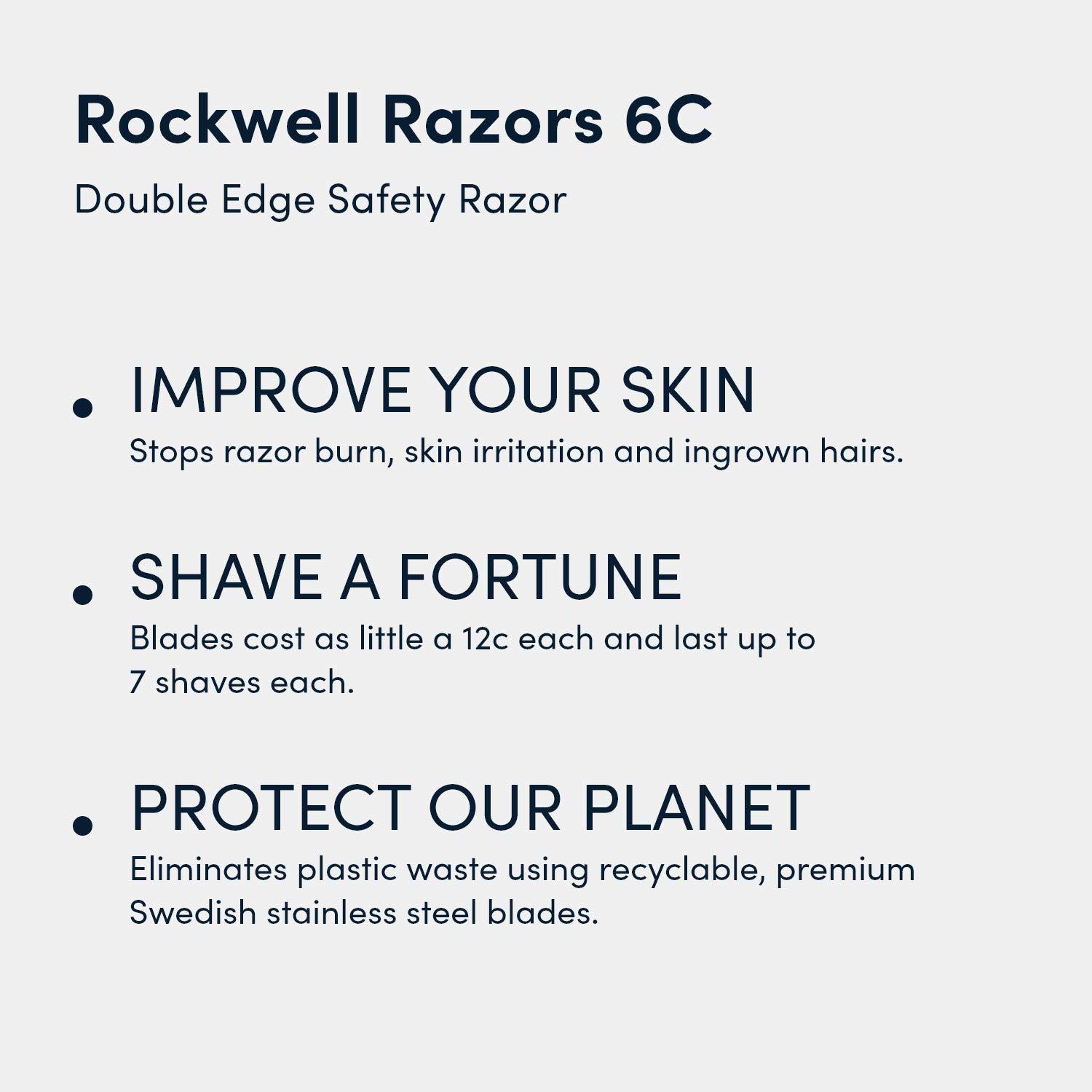 Rockwell Safety Razor Blades (100 Pack) - Grown Man Shave