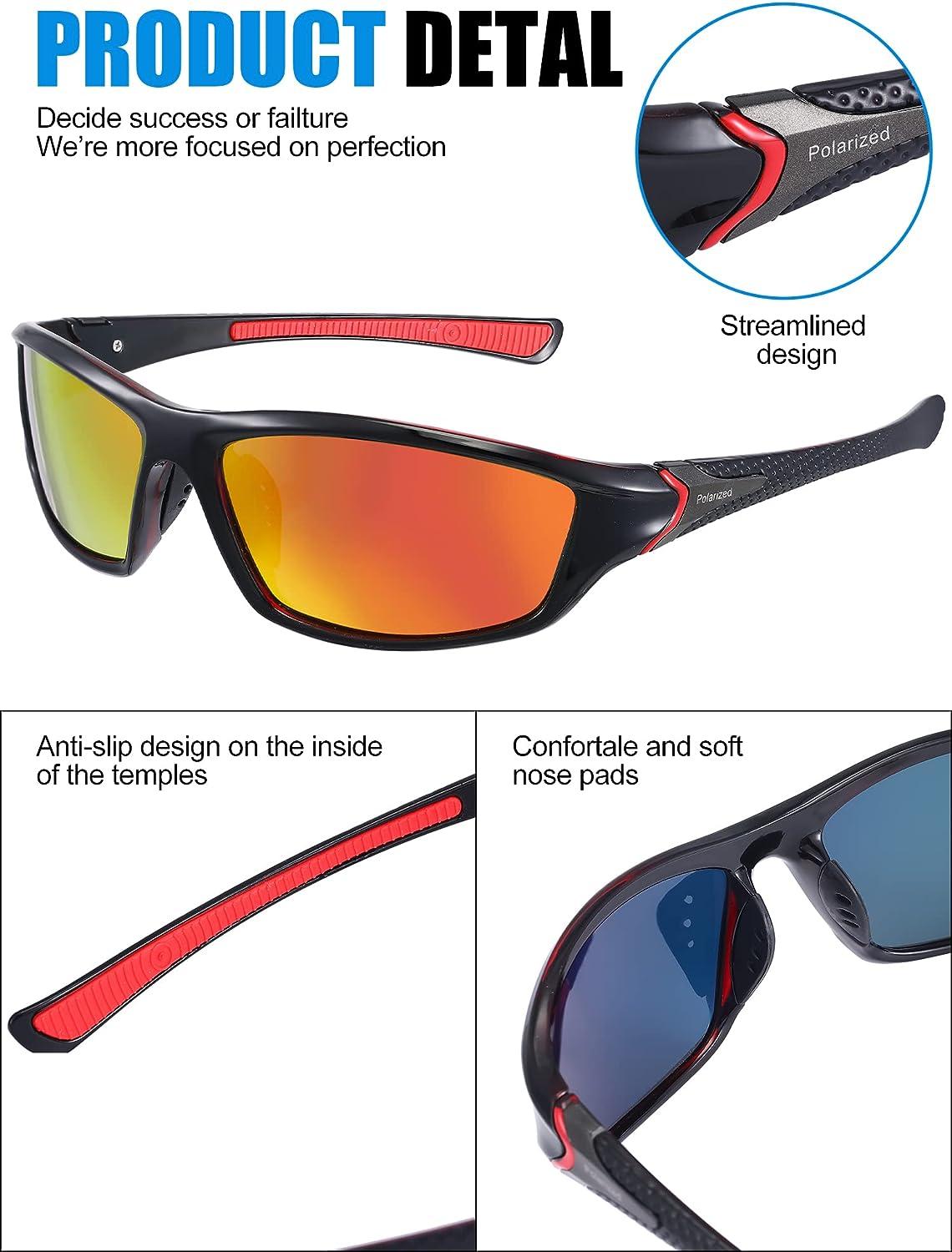 9 Pairs Polarized Sports Sunglasses Driving Shades Running