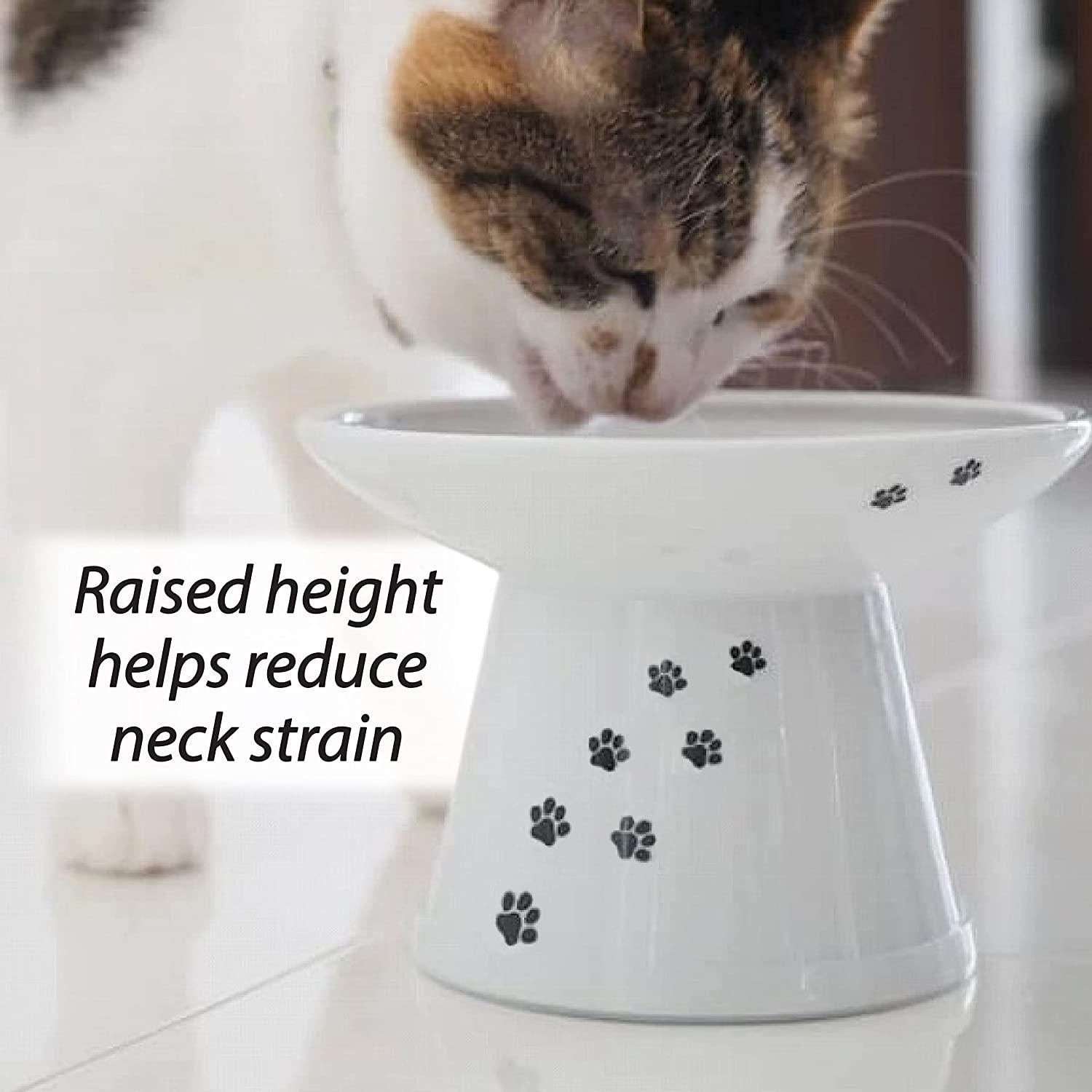 Necoichi Extra Wide Raised Cat Food Bowl Cat Extra Wide